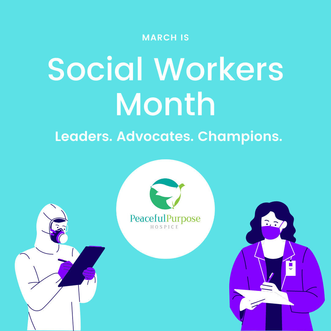 March is #SocialWorkersMonth and we are grateful for our very own essential workers.  Thank you Brandiss and Monique for your tireless and selfless work as part of the Peaceful Purpose Hospice team!!⠀⠀⠀⠀⠀⠀⠀⠀⠀
#appreciation #socialworkers #frontlinewo