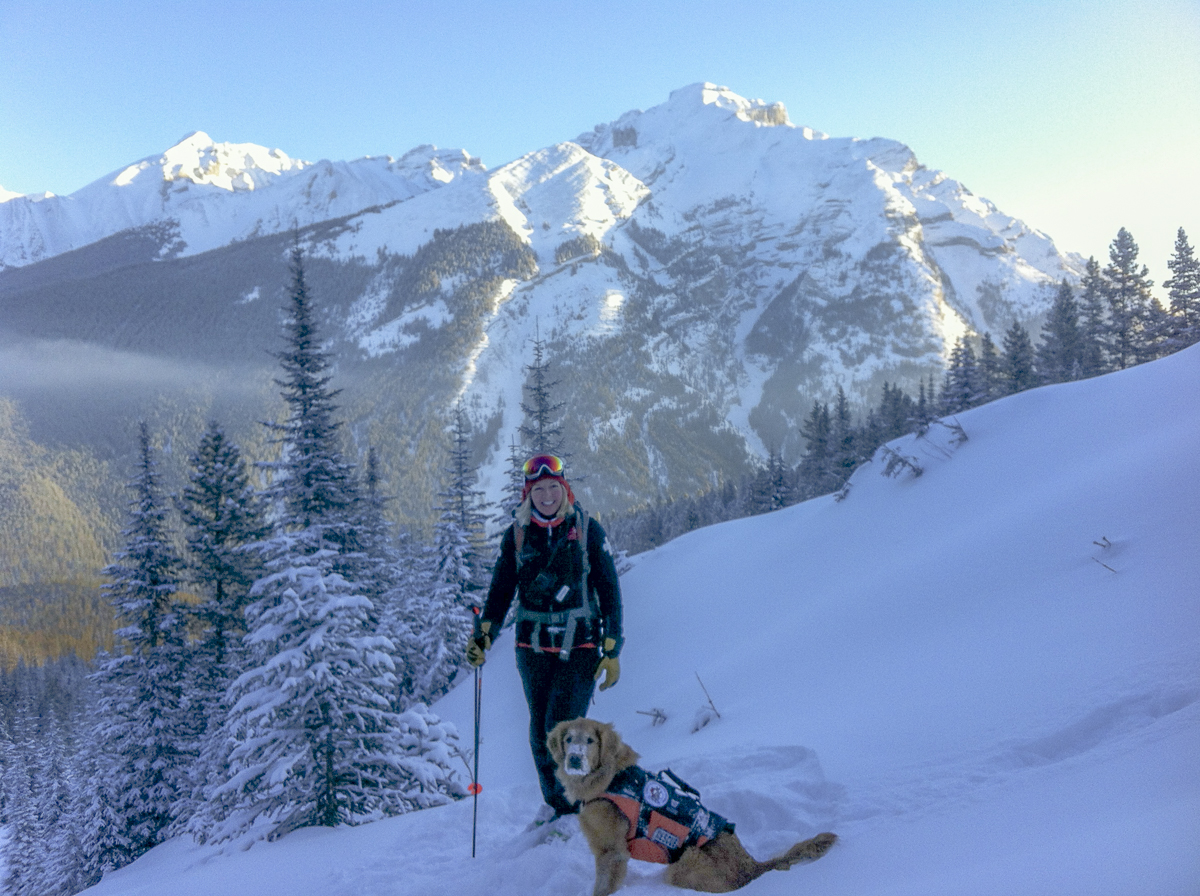 Lily and Liz at work - Mt. Norquay Ski Area, Banff, Alberta.