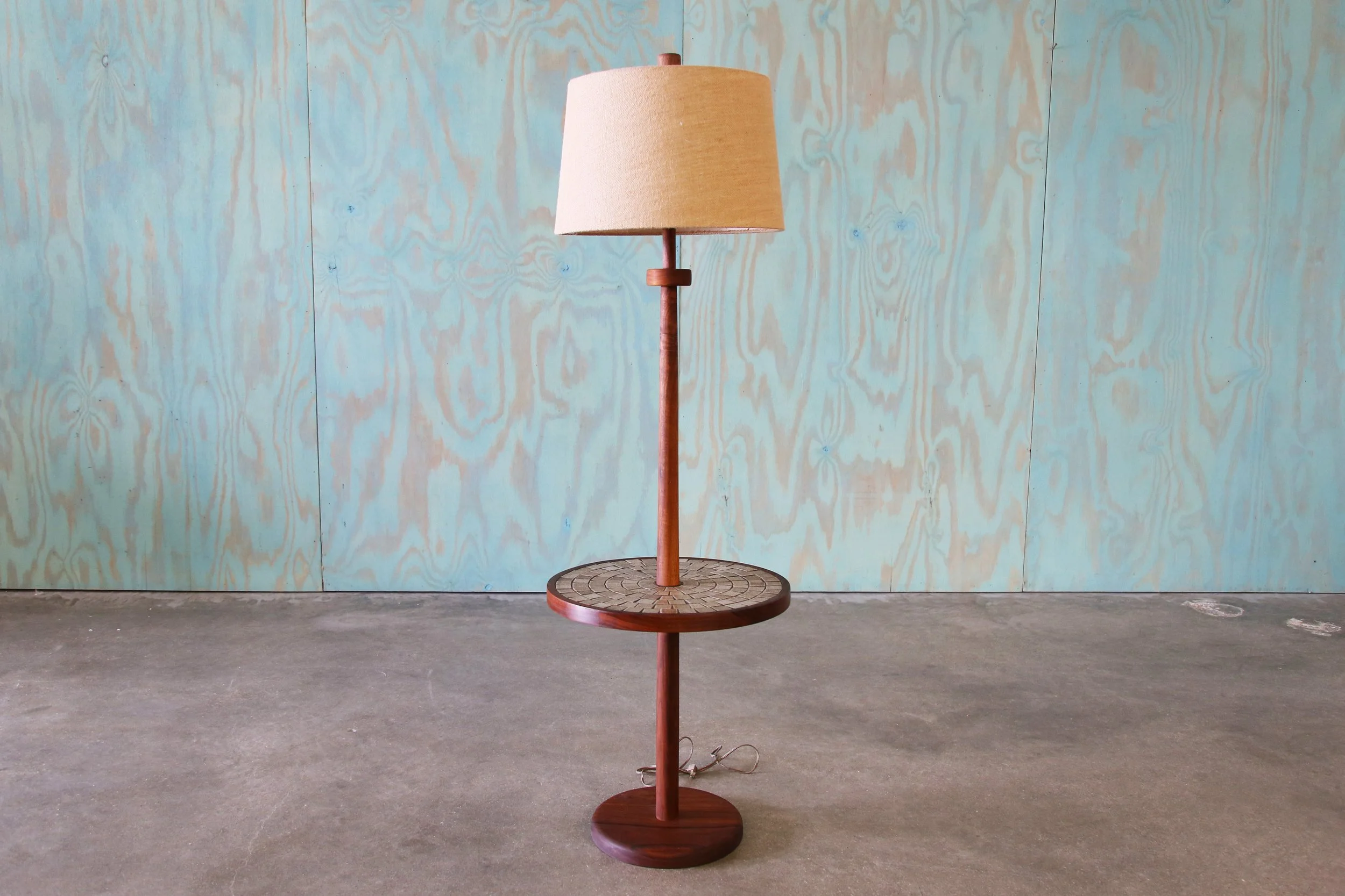 Jane and Gordon Martz Floor Lamp with Tile Table Mid Century Modern