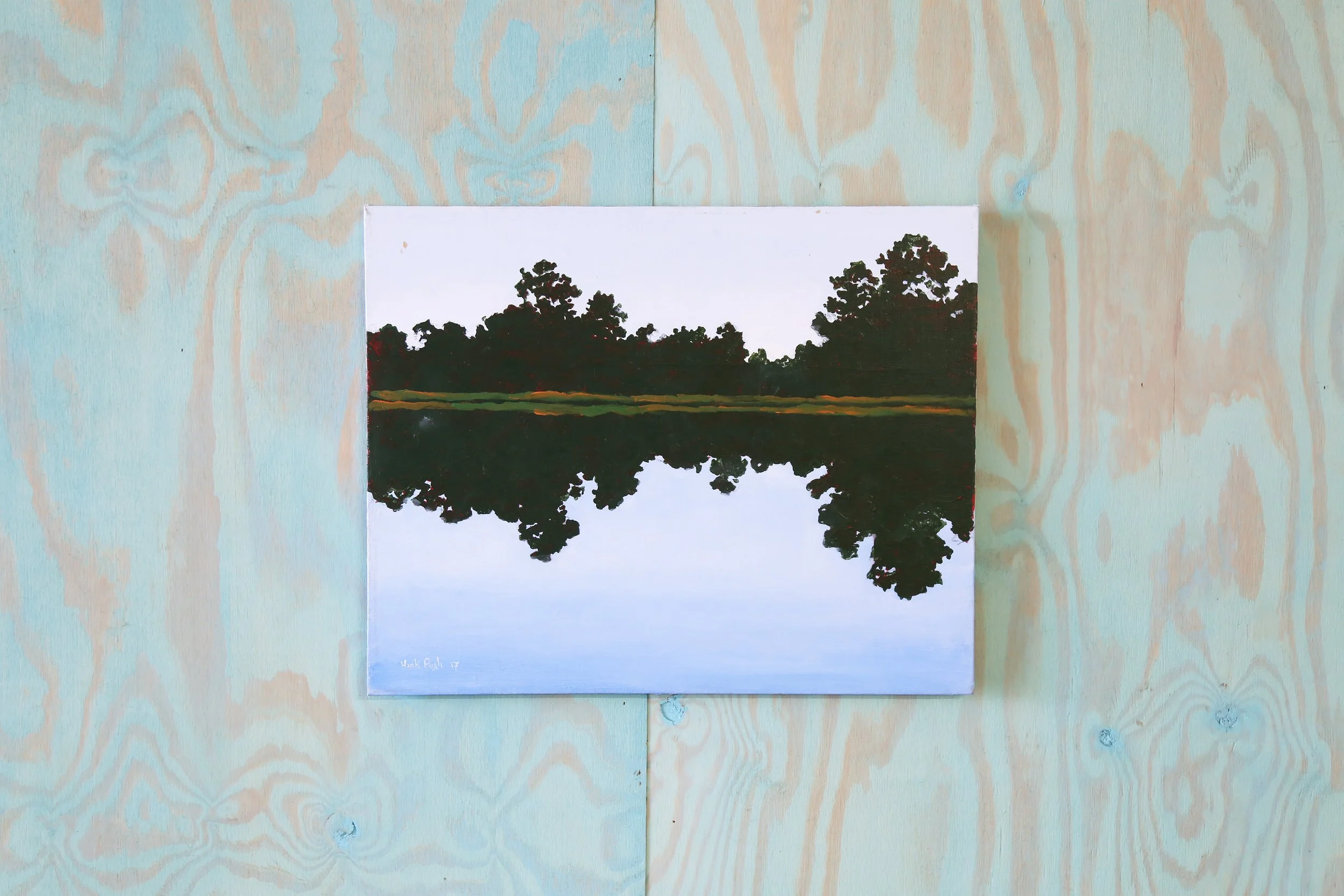 Landscape Painting Acrylic on Canvas Hank Pugh 2017 Norfolk Va 30x24