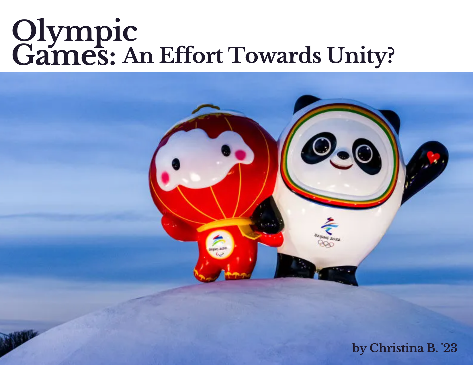 Olympic Games: An Effort Towards Unity? — The Quill