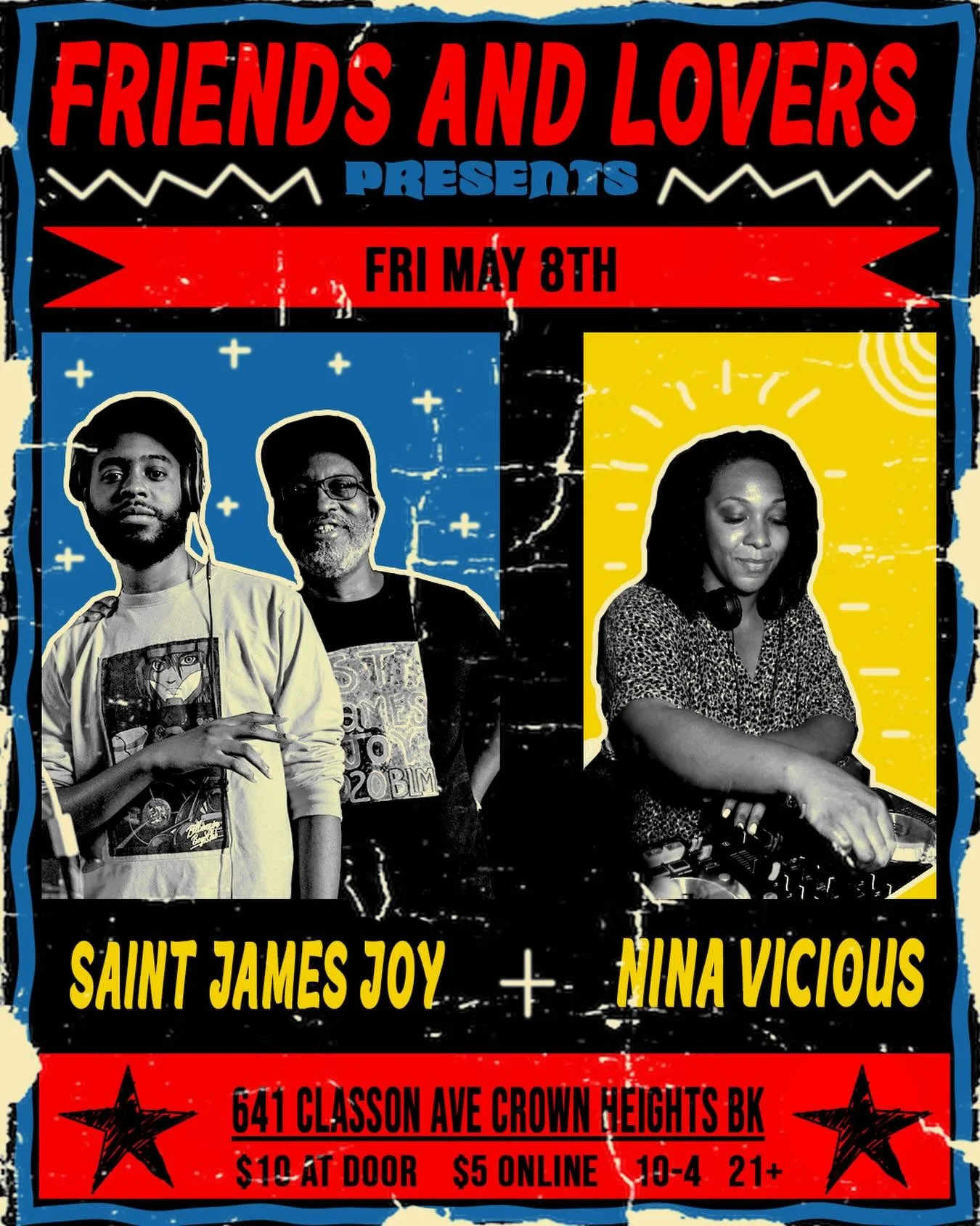 Back at @friendsandloversbk this Friday, big shout out to @tajgsa for making this one happen. I cannot wait to get on the decks and make y&rsquo;all SWEAT 💦

I&rsquo;m extremely honored to be on the decks with the iconic @saintjamesjoy . Truly a dre