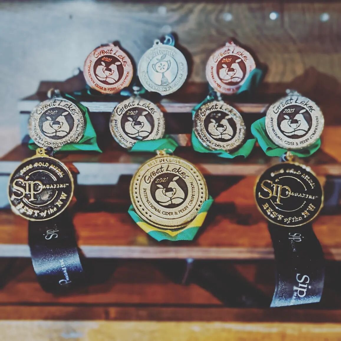 I made Jacob a little shelf to display his medals in the taproom. I think he's gonna make me have to get another shelf sooner than I imagined.