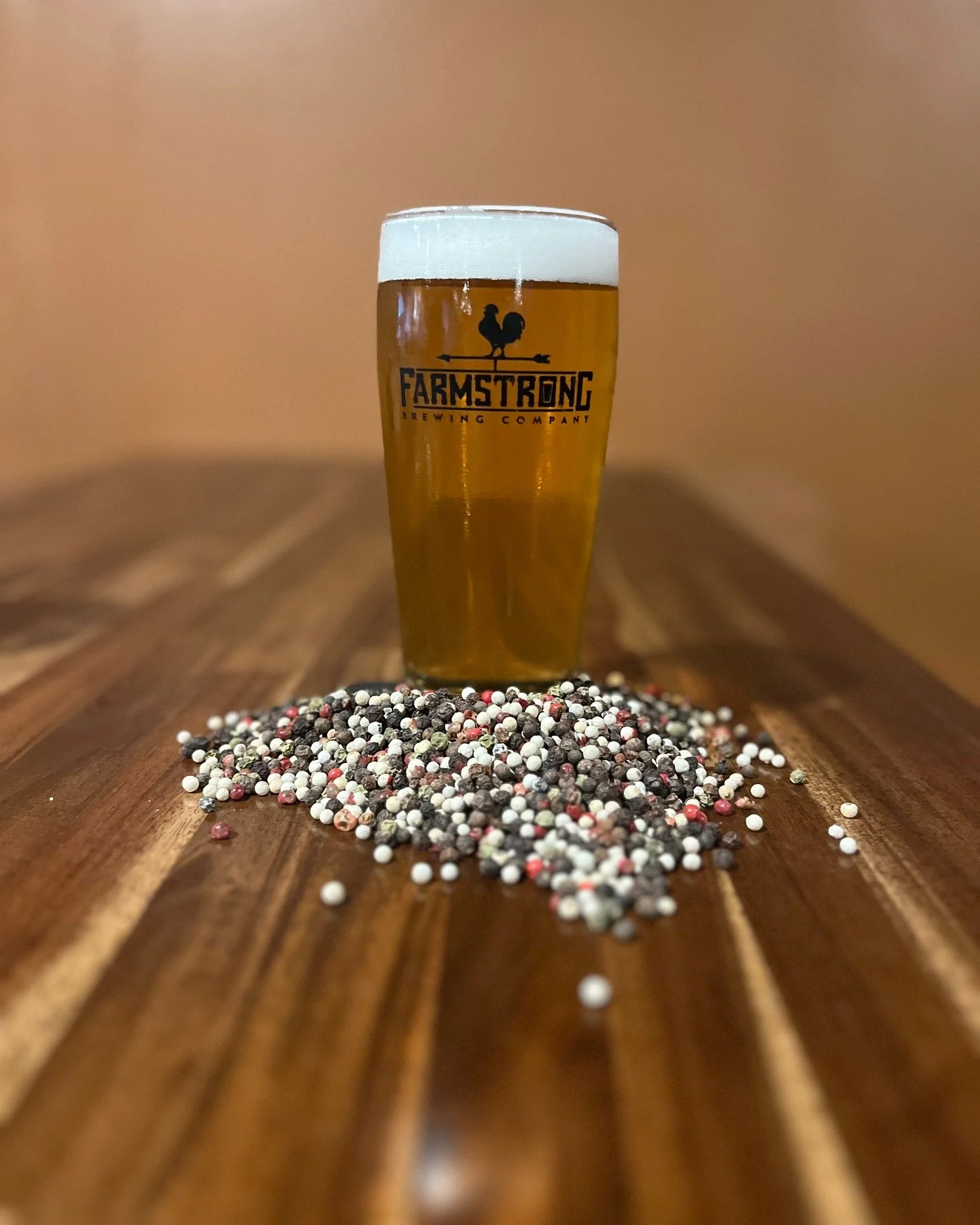 Come on out today for our Farmstrong Flavor of the Week! Today we're releasing the Peppercorn Pilsner, our Skagit Pilsner with a little kick. Light, crisp, and easy-drinking, this brew gets its edge from a dash of peppercorns &mdash; bringing a whisp