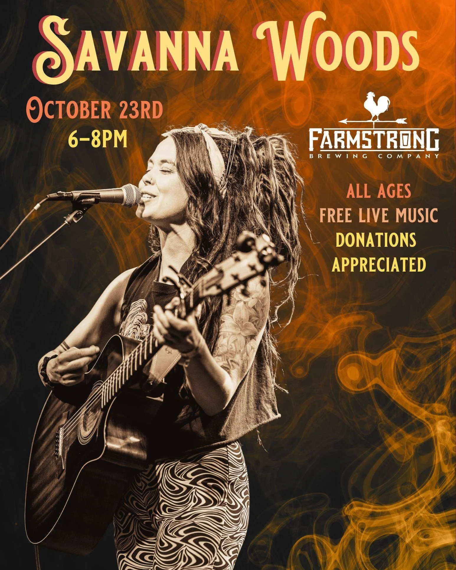 Join us in the taproom for the return of Savanna Woods! She'll be playing acoustic tunes from 6-8pm in our intimate taproom! Get ready for a remarkable performance as she reveals deep emotions through originals and a classic mix of covers. Get here e