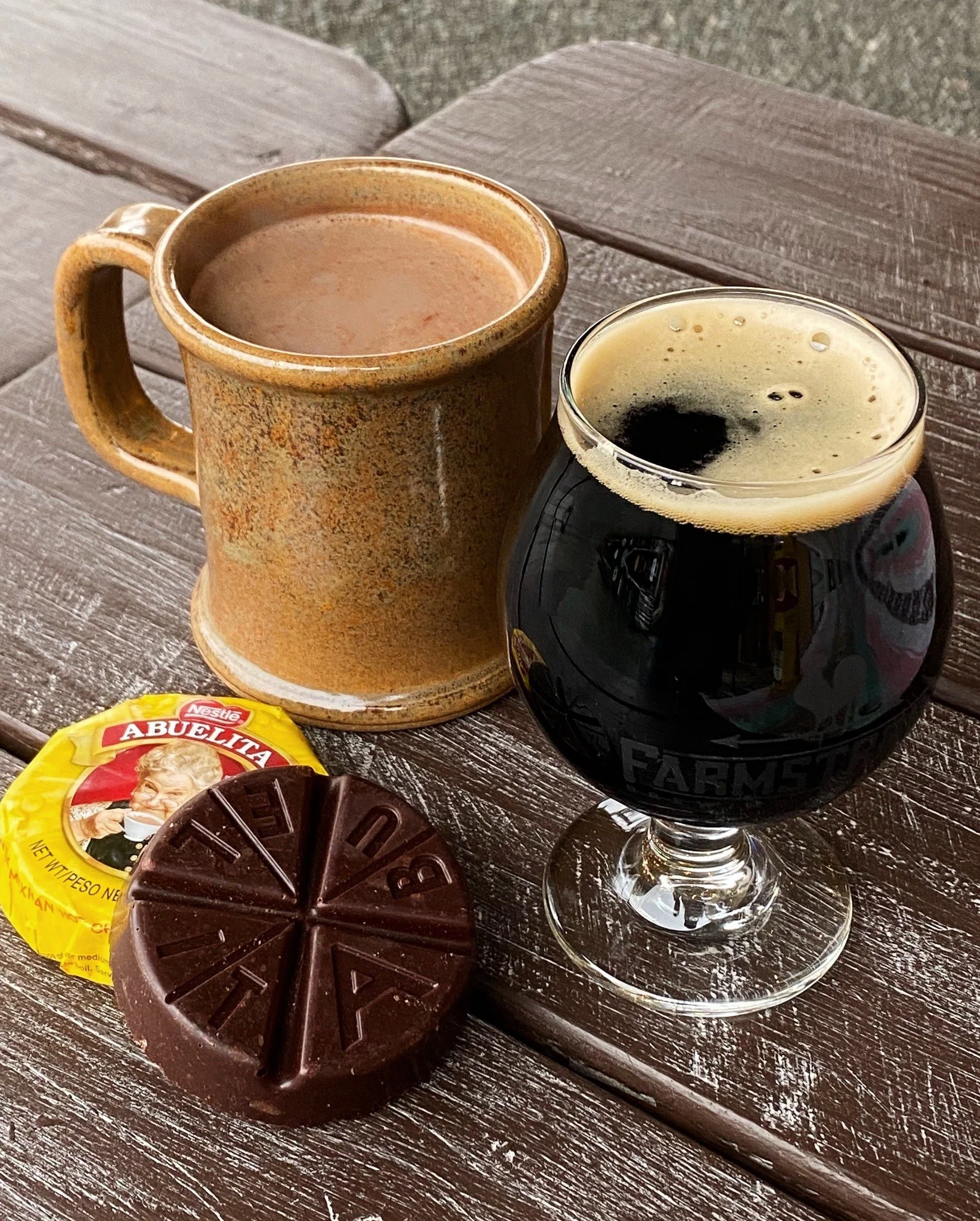 Our Farmstrong Flavor of the Week: Mexican Hot Chocolate Stout 🌶🍫

Come cozy up in our taproom and get yourself a pint of this delicious twist on our Ten Acre Dry Stout -- made in VERY small batches so it won't last long!