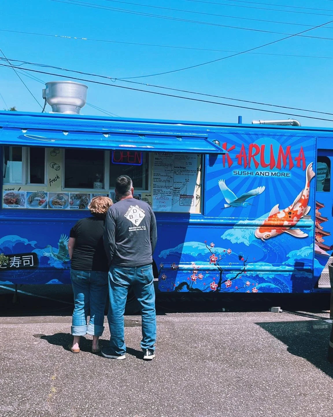 Exciting news! Karuma Sushi &amp; More will be back tomorrow, Sunday the 18th, from 12-6pm! Come have a beer on our sunny patio and enjoy sushi bowls, rolls, gyoza and more! 🍣🍻

#skagitvalley #foodtruck #supportlocal