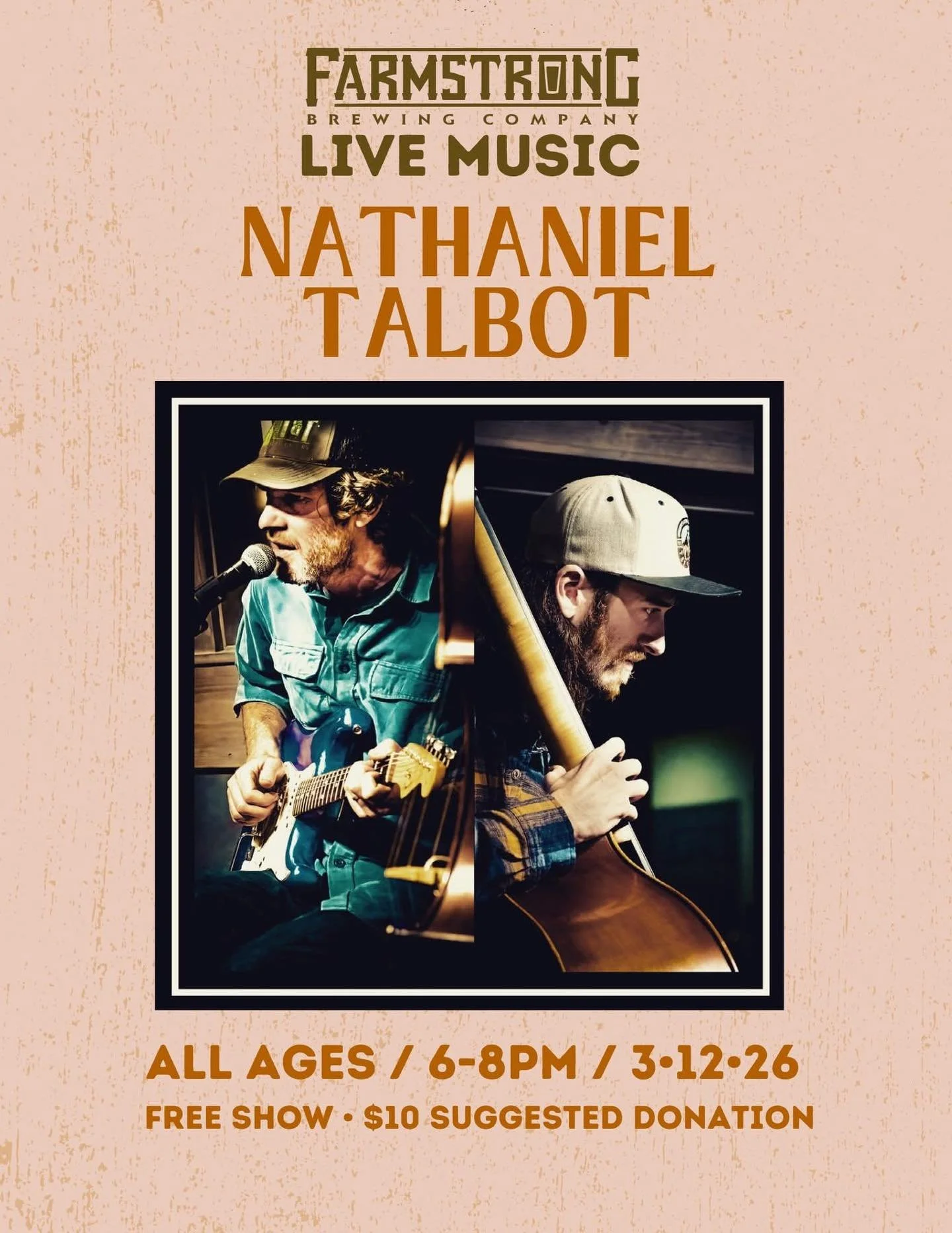 Join us in the taproom TONIGHT, March 12th, for live music from Nathaniel Talbot! 🎶

Songwriter and farmer Nathaniel Talbot balances life between the fields and the stage on Whidbey Island. When he&rsquo;s not running his vegetable farm and seed com
