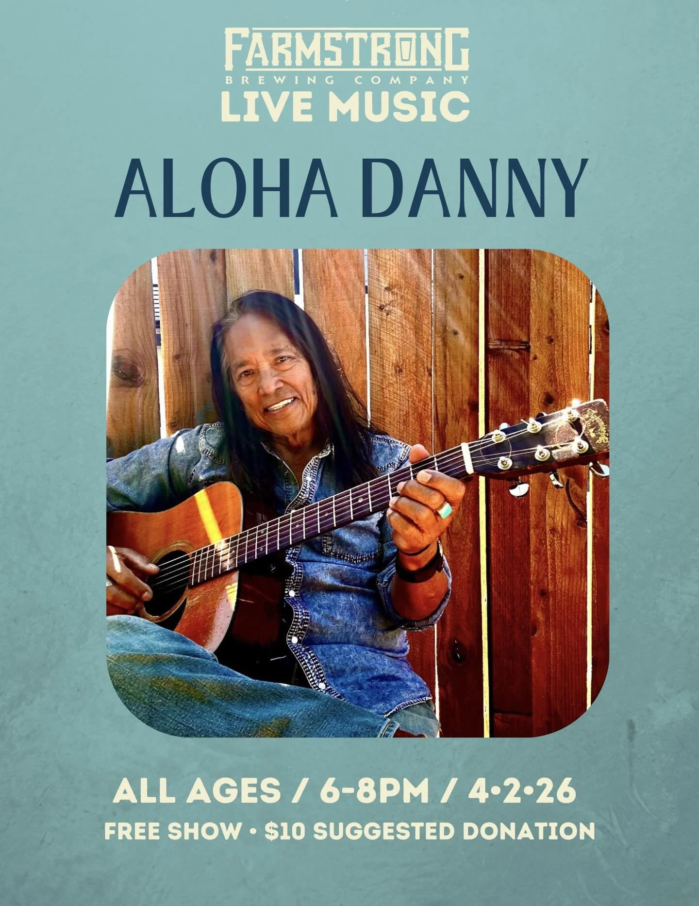 Join us tonight, April 2nd, in our taproom for live music from Aloha Danny! 🎶

Aloha Danny is a Washington-based solo guitarist and vocalist performing laid-back to upbeat island soul, blues, and acoustic grooves. With smooth vocals and tasteful gui