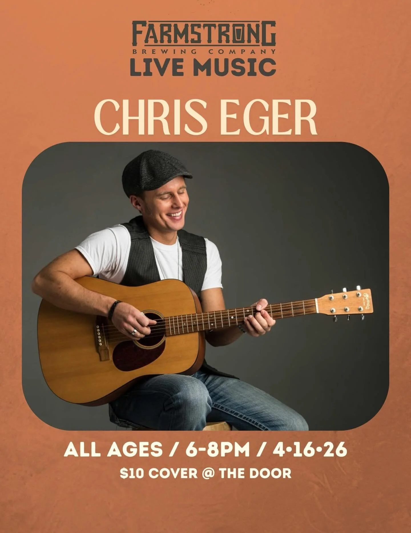 Join us TONIGHT, April 16th for live music from Chris Eger in the beer garden! 🎶

Chris will be performing a solo acoustic set, featuring his original songs along with a great mix of classic covers. Get your dancing shoes ready - you won&rsquo;t be 
