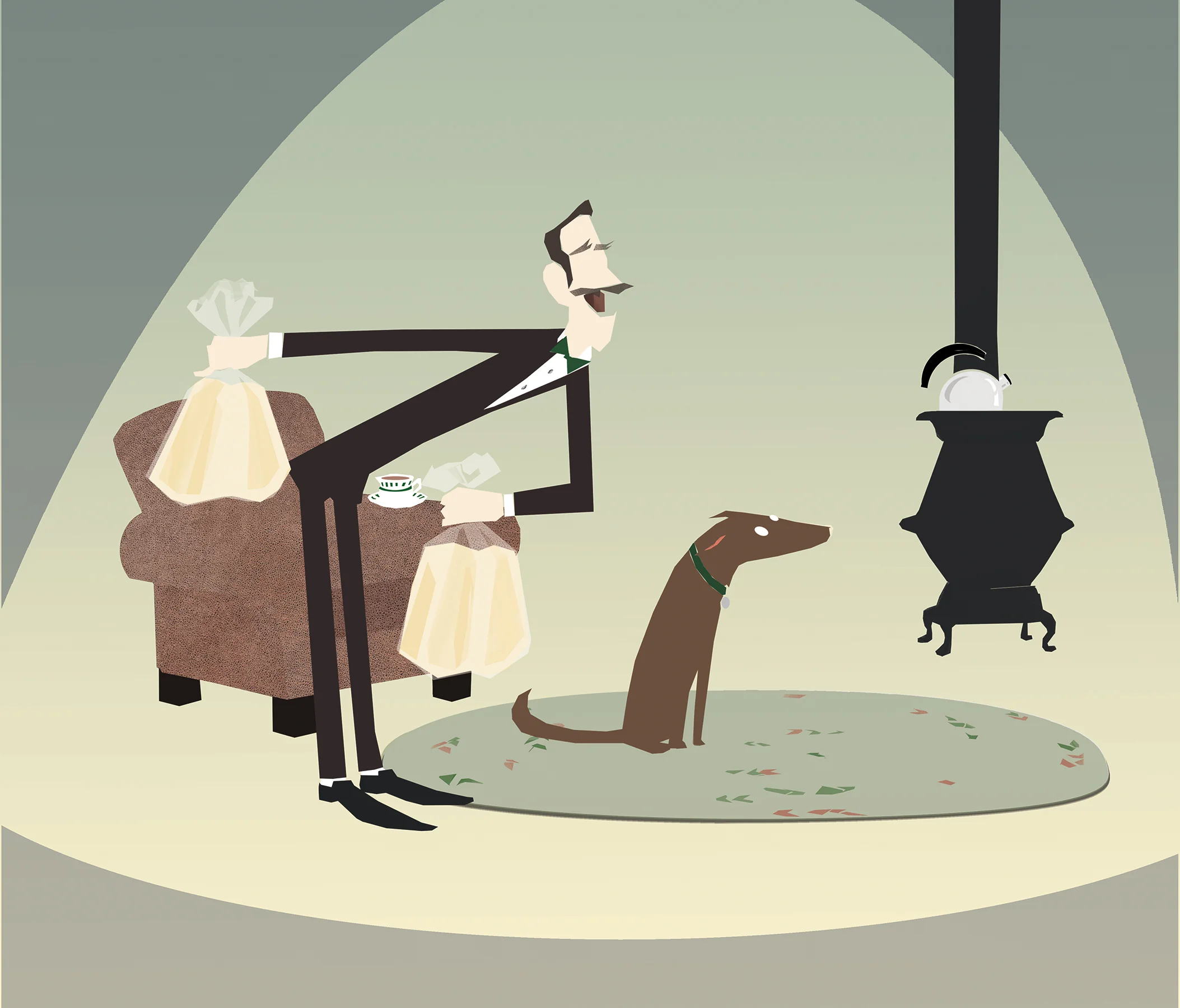 Then, on the computer, I fill in flat colours under the line layers. Usually, it takes some experimenting before I am happy with the colours.