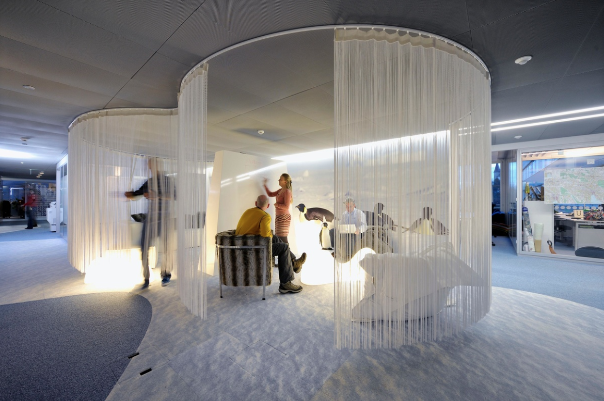 (Interior view of Google’s Zürich office, designed by Evolution Design. Photo by Peter Wurmli. Courtesy of Evolution Design.) - Artsy.net, These 7 Innovative Offices Were Designed to Spark Creativity