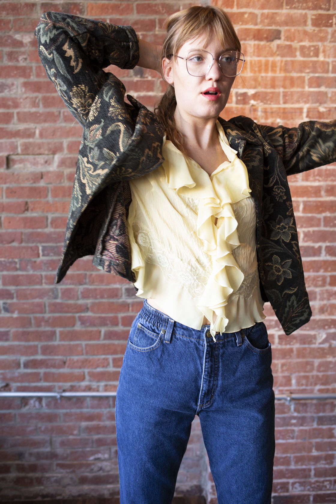 Dark Wash LL Bean High Waisted Jeans 