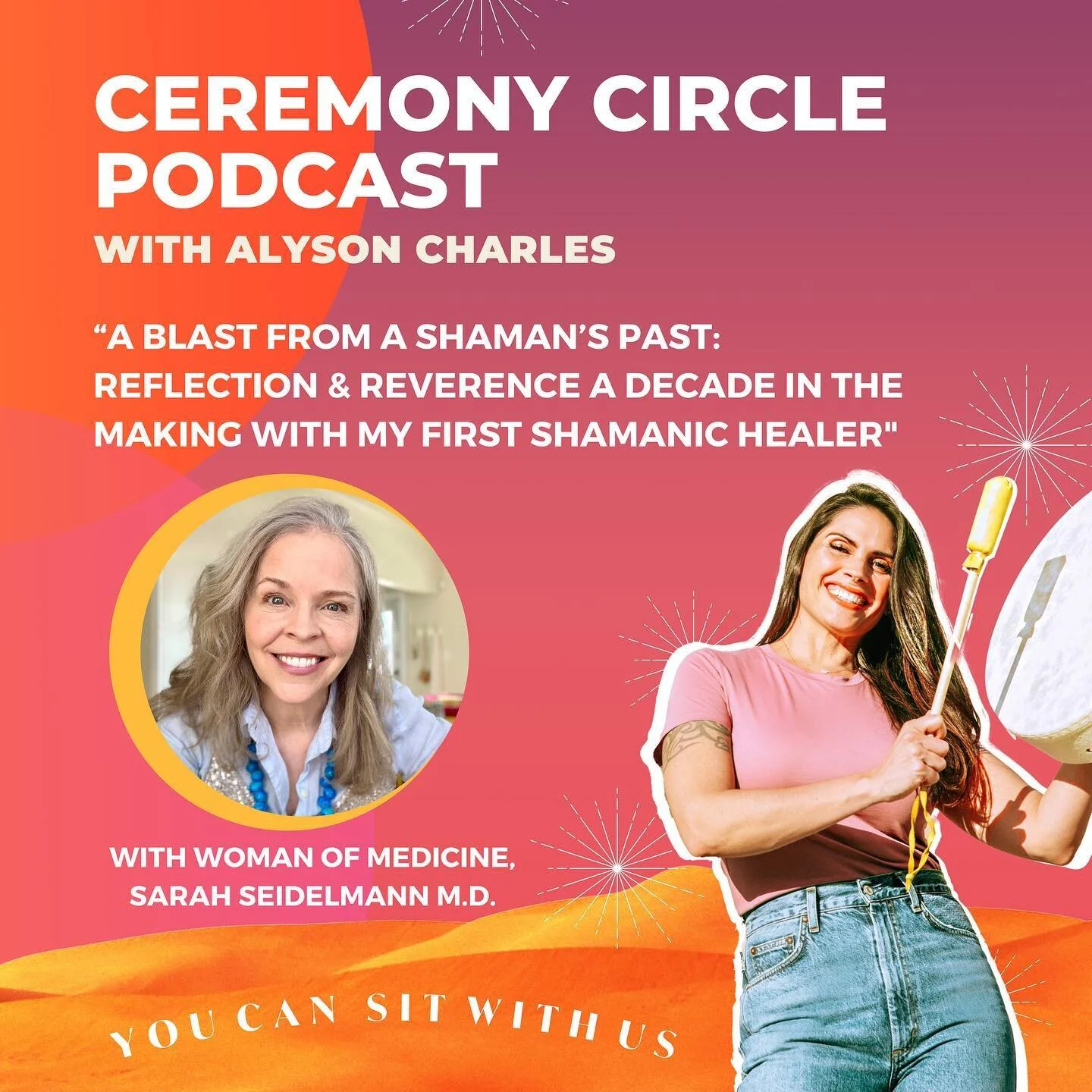 Here&rsquo;s a most personal + treasured #CeremonyCircle episode w/ the first teacher I was divinely guided to after my awakening, @SarahSeidelmann M.D. (link in bio🎧)⁣⁣⁣⁣⁣⁣
⁣⁣⁣
🌳Sarah saw my shamanism take root from my apt in Brooklyn that looked 