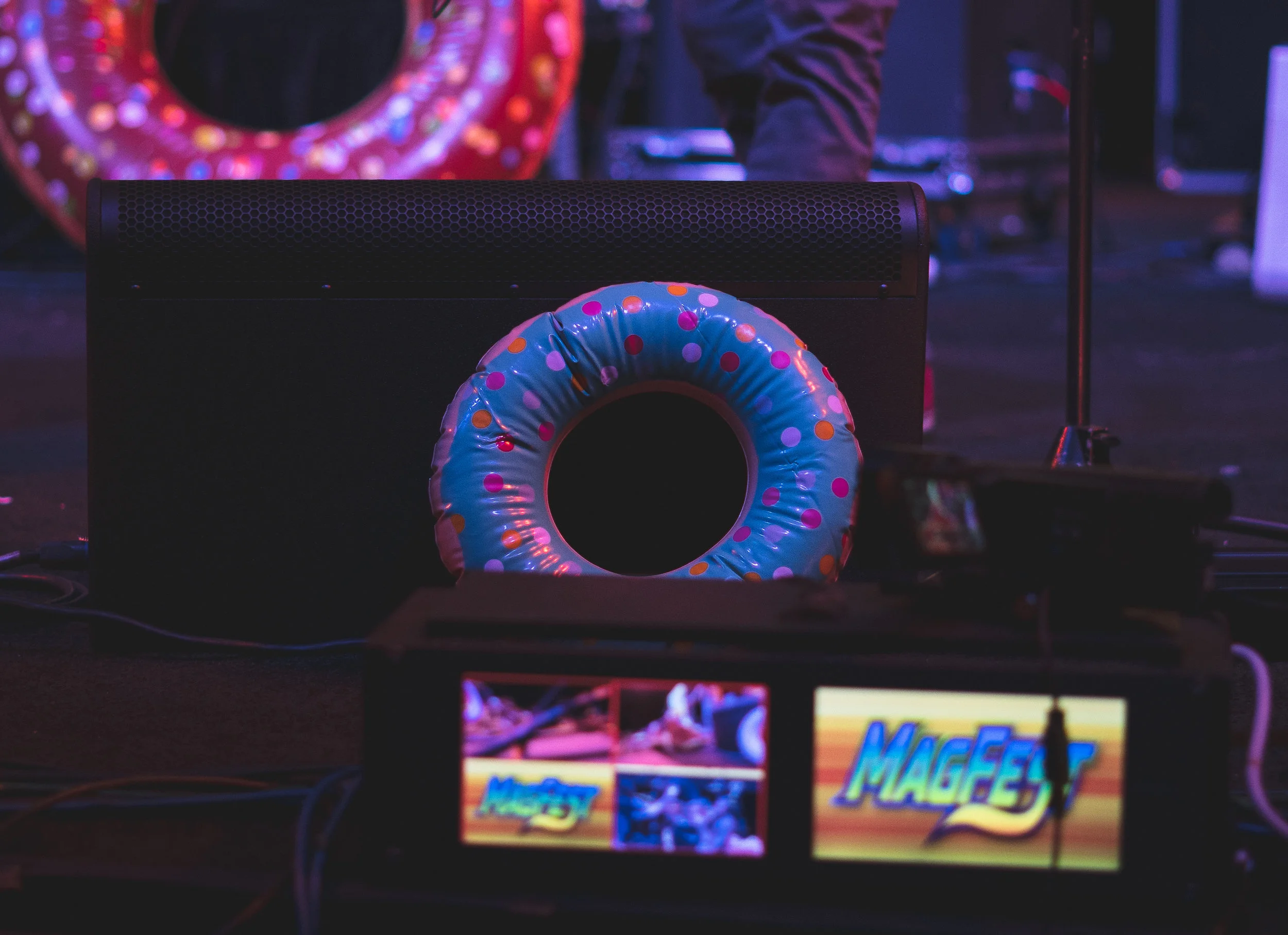 A lone donut before the Sam Mulligan and the Donut Slayers show. MAGFest is where dreams come true.