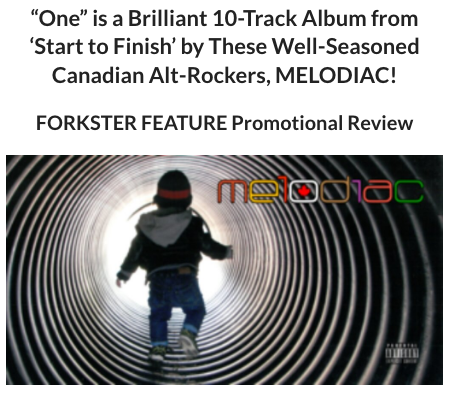 Album feature review of "ONE"  from Indie artist blogger Tim Forkster