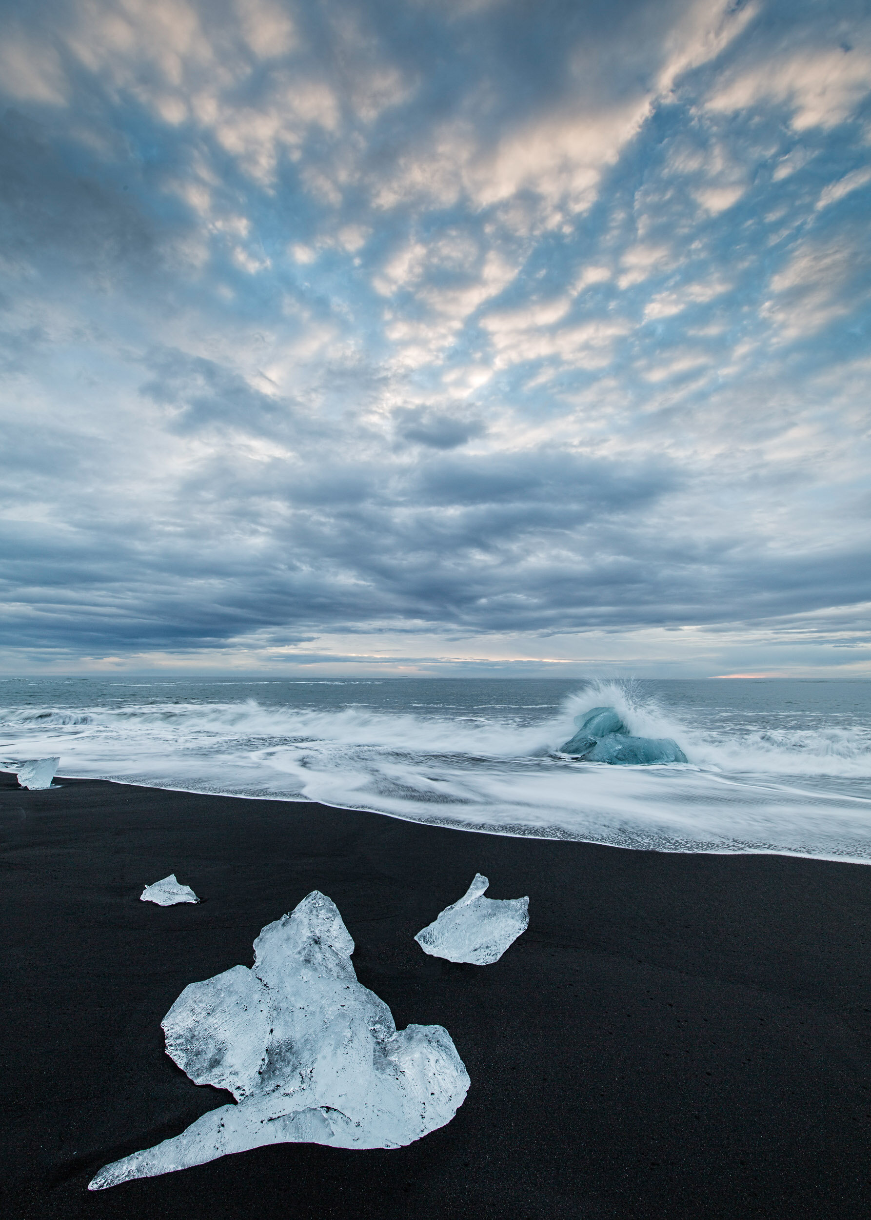 Ice Beach Morning - Ice & Sky