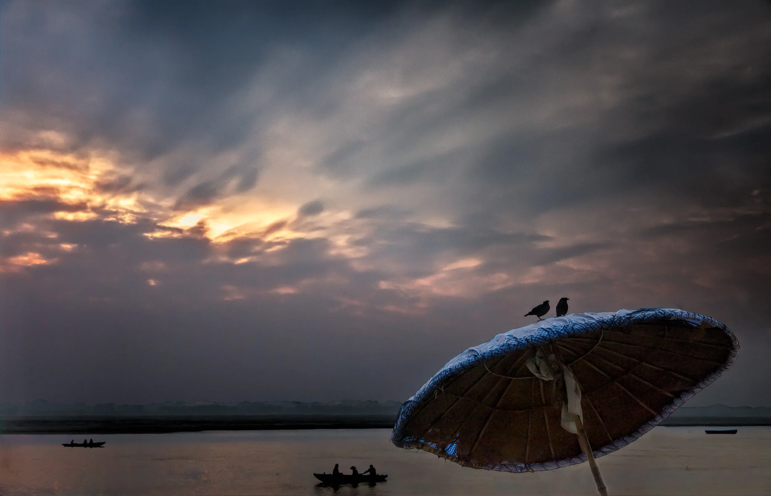Ominous Blue Ganges Sunrise