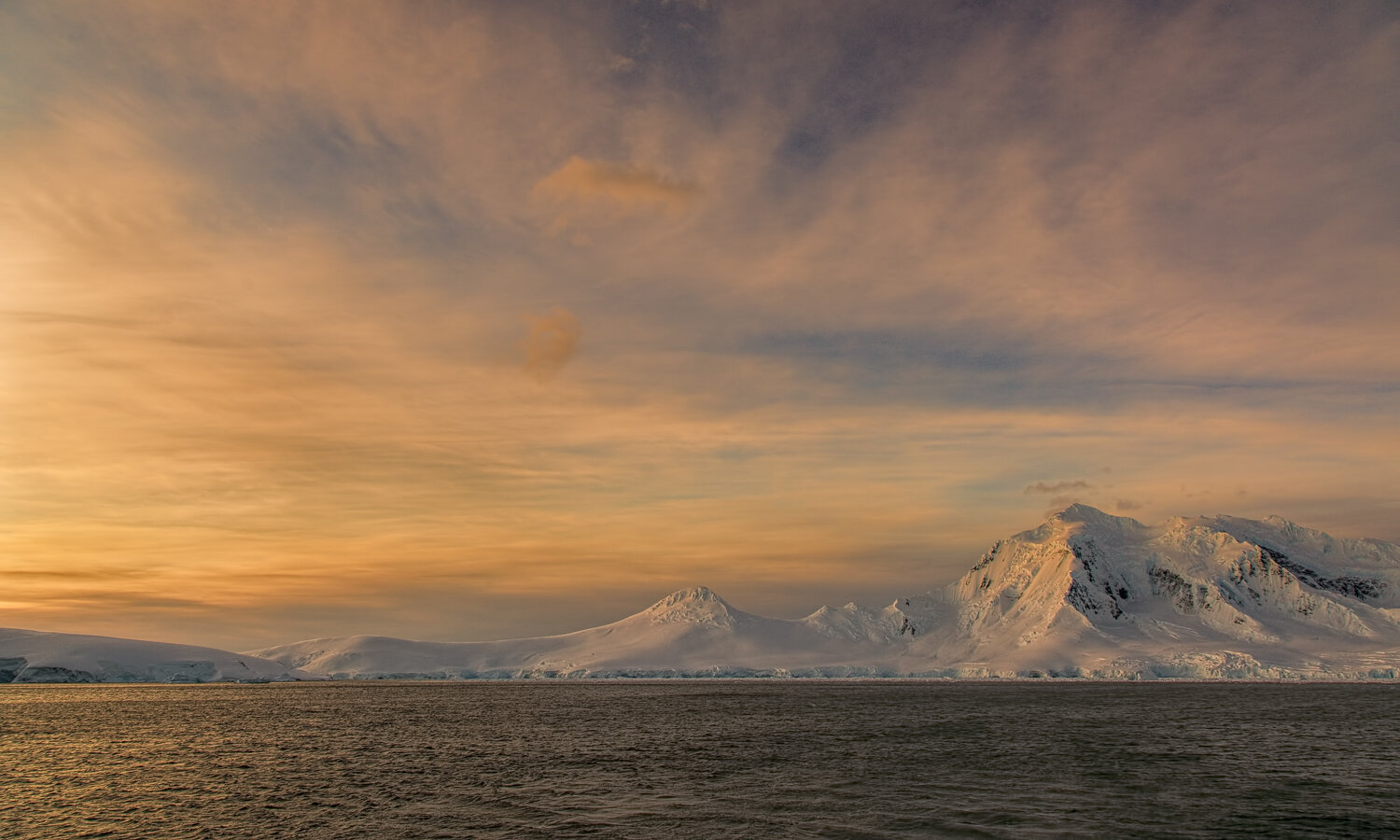 Antarctica Gerlach Strait Sunset I