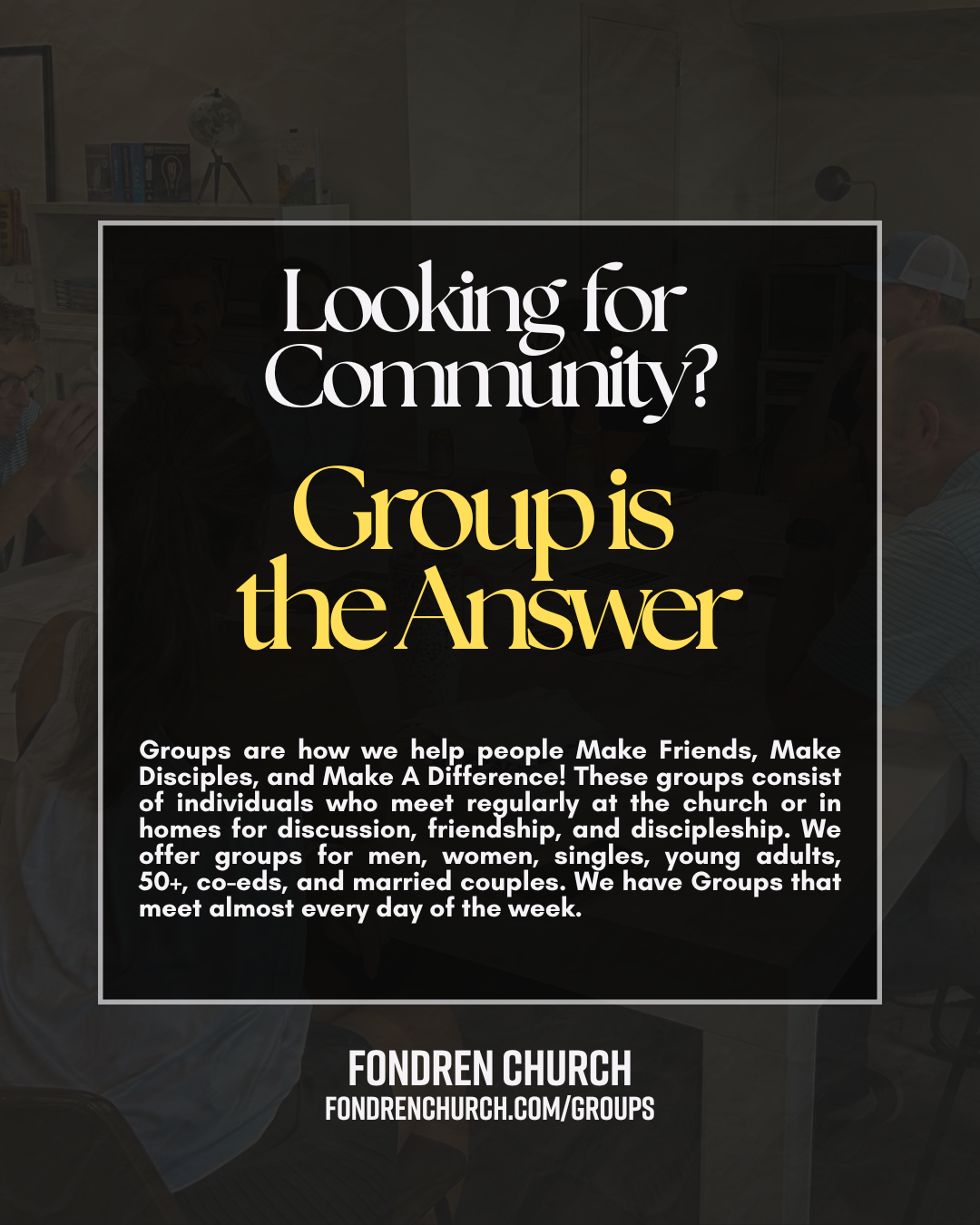 Group Registration Begins