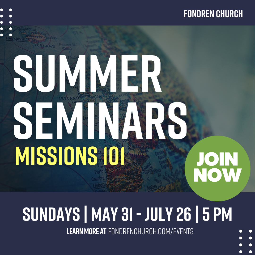 Summer Seminars: Missions 101