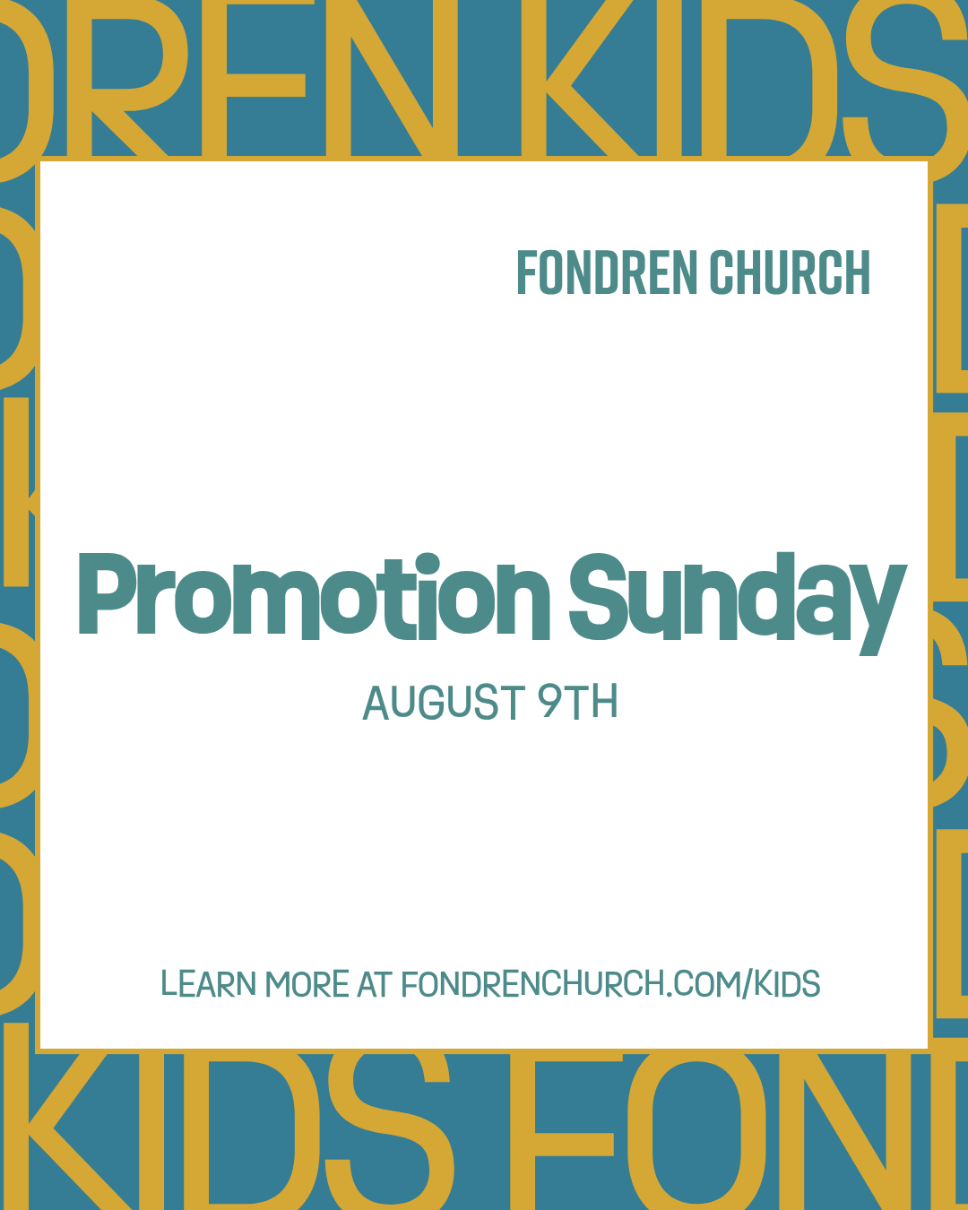 Promotion Sunday