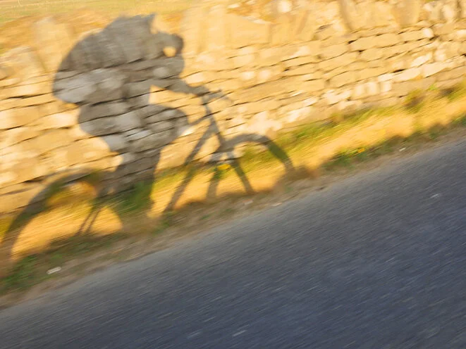 Rider on the wall.