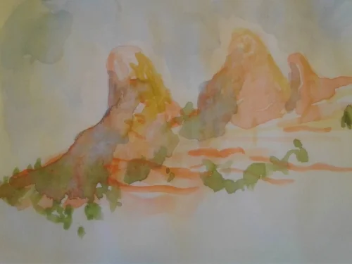Sedona, watercolor sketch