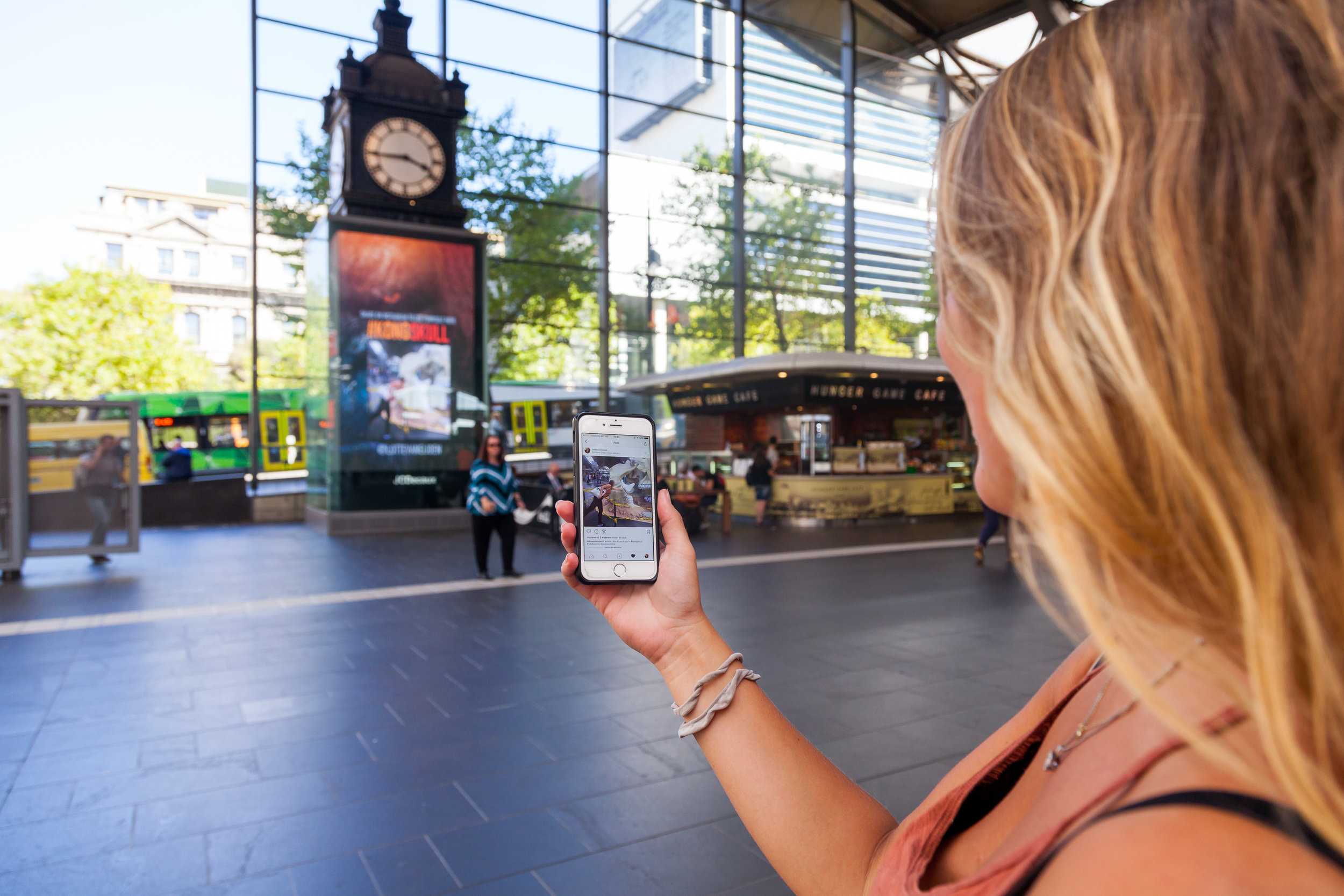 Within seconds, users could see their photos on the screen (subject to the speed of the moderators who were monitoring the feed constantly during the busiest hours of the day).