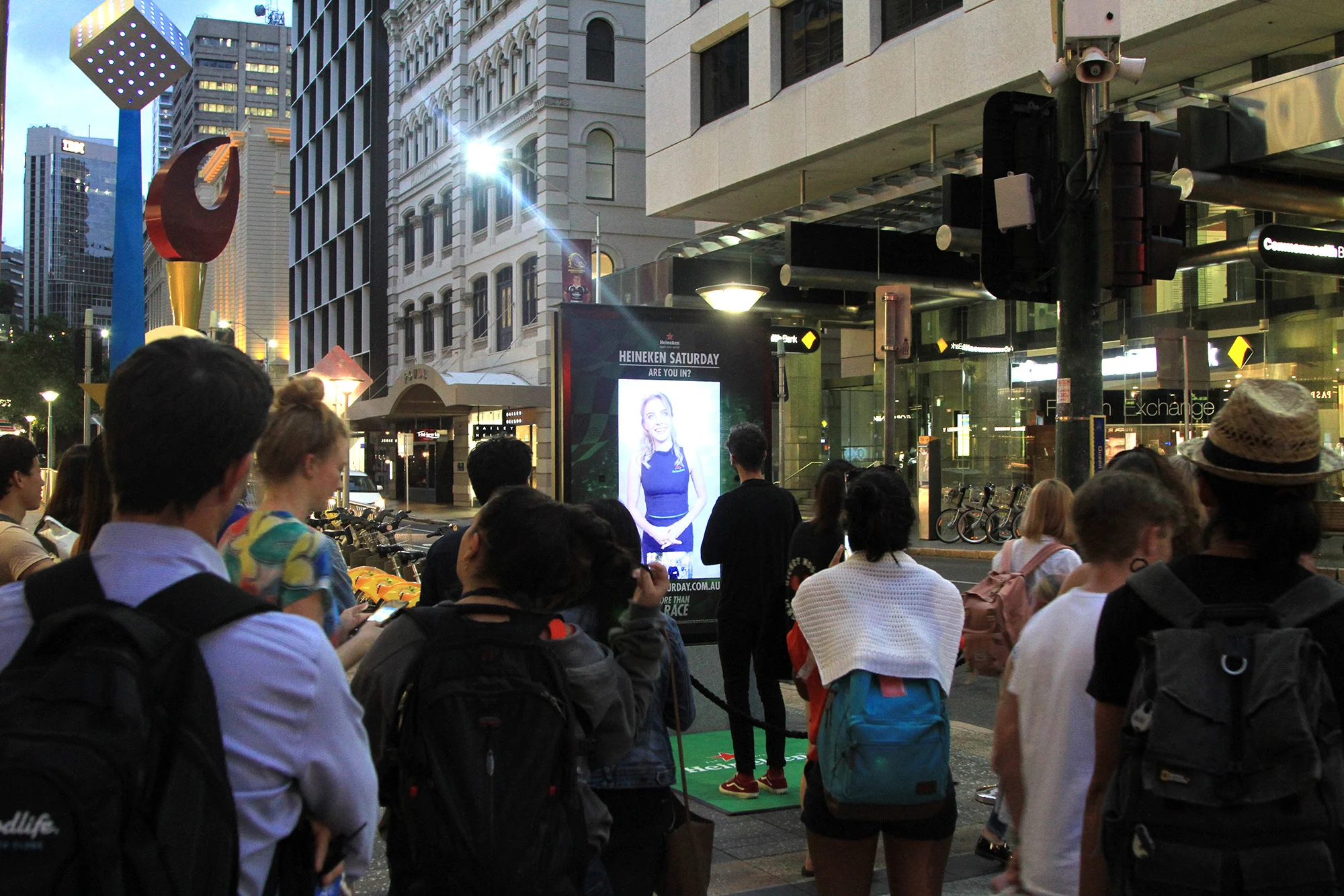  Intriguing countdowns to each live broadcast with promises of great prizes ensured commuters returned after seeing the panels earlier in the week (combined with social posts revealing the locations) and the  green  carpet added to the spectacle, pro