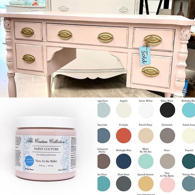 In the 20 plus years i have been painting furniture, I knew when I purchased this piece it was time for me to go outside of my box of blues, grays and whites. 
I chose &ldquo;Vera at the ballet&rdquo; 
Our Paint  Couture Paint line never disappoints.