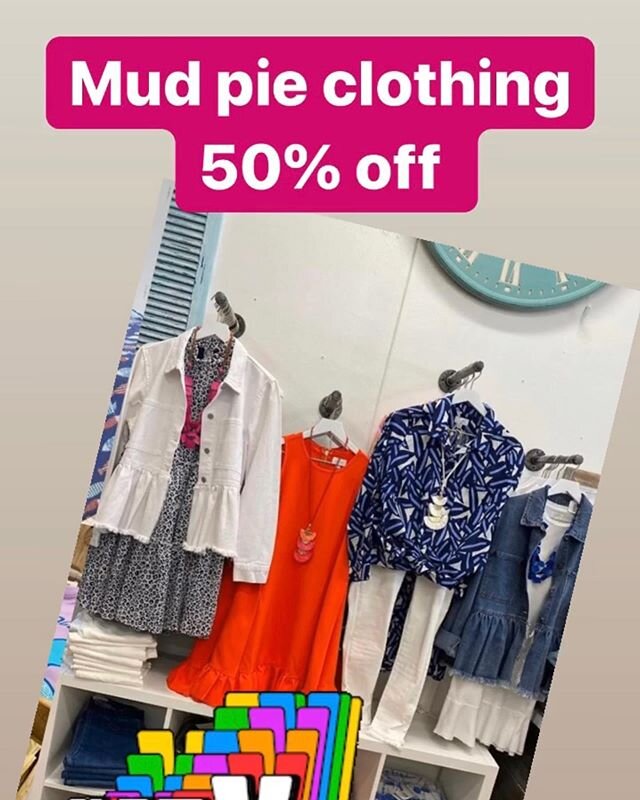 50% off all Mudpie clothing! 
Take advantage of this awesome sale! 
#refreshedgb