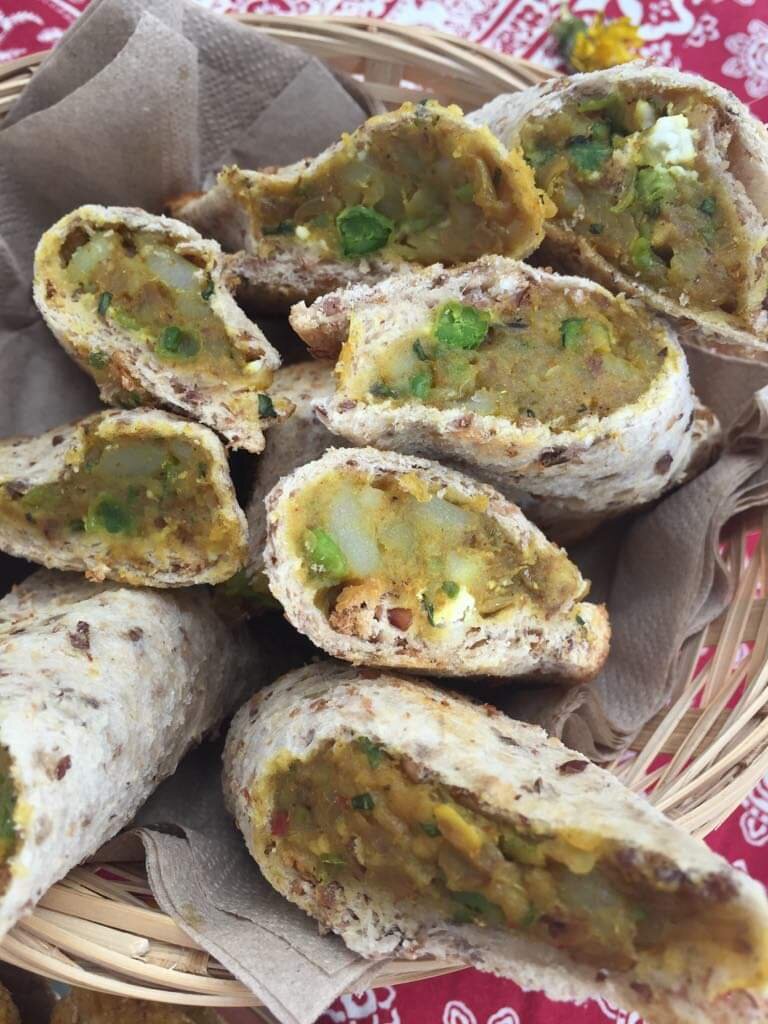 Crispy on the outside and soft on the inside. Yummy Curried Potato Roll-Ups