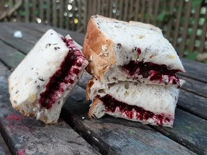 Boysenberry Chia Jam Sandwiches