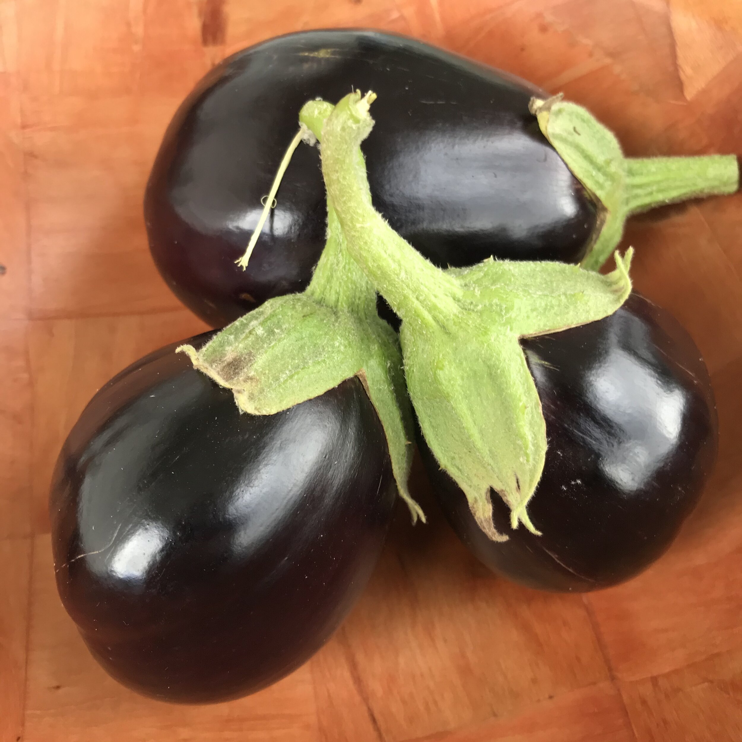 Cute eggplants from the garden :)