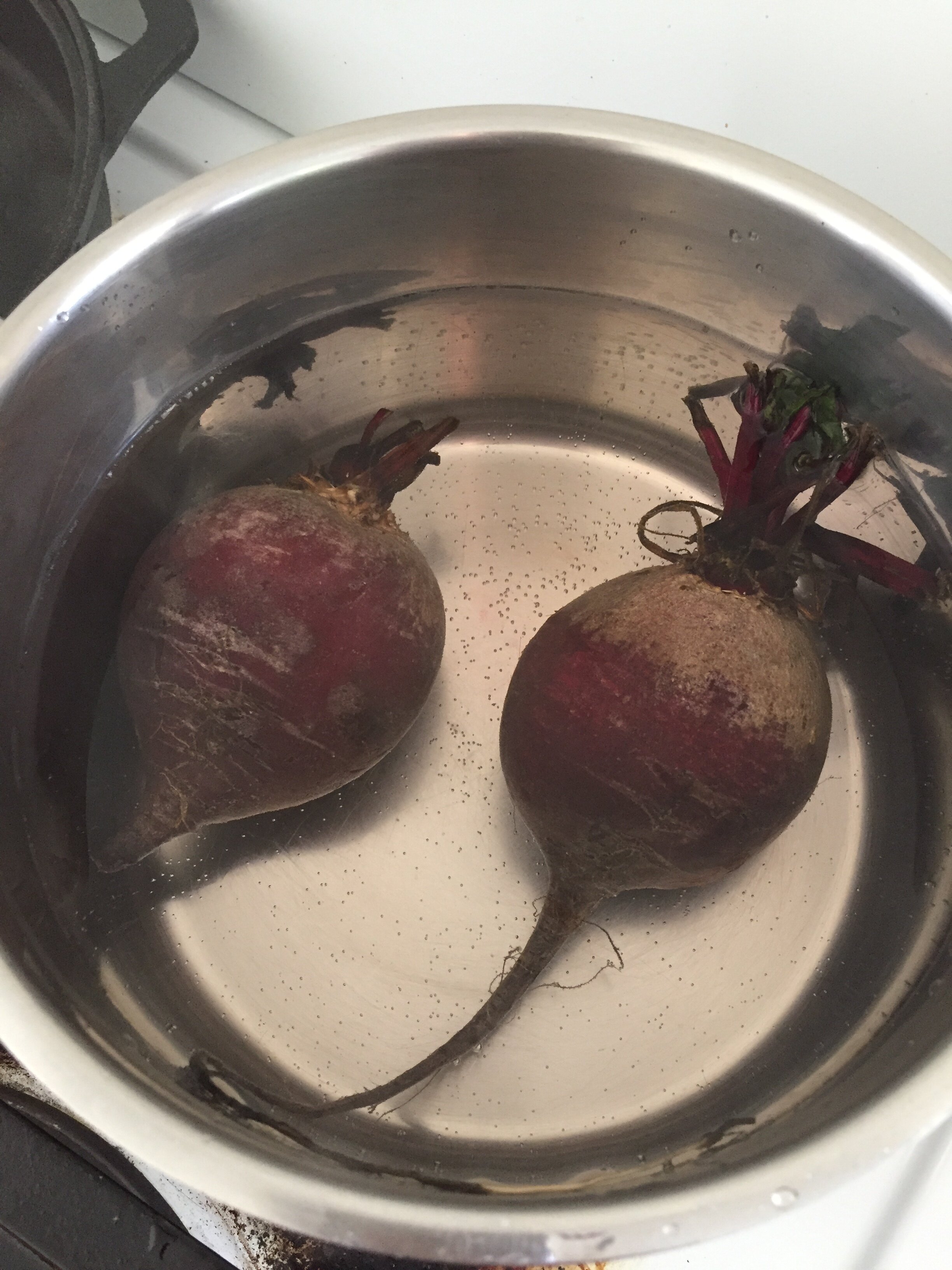 Keep beets completely submerged in water during cooking