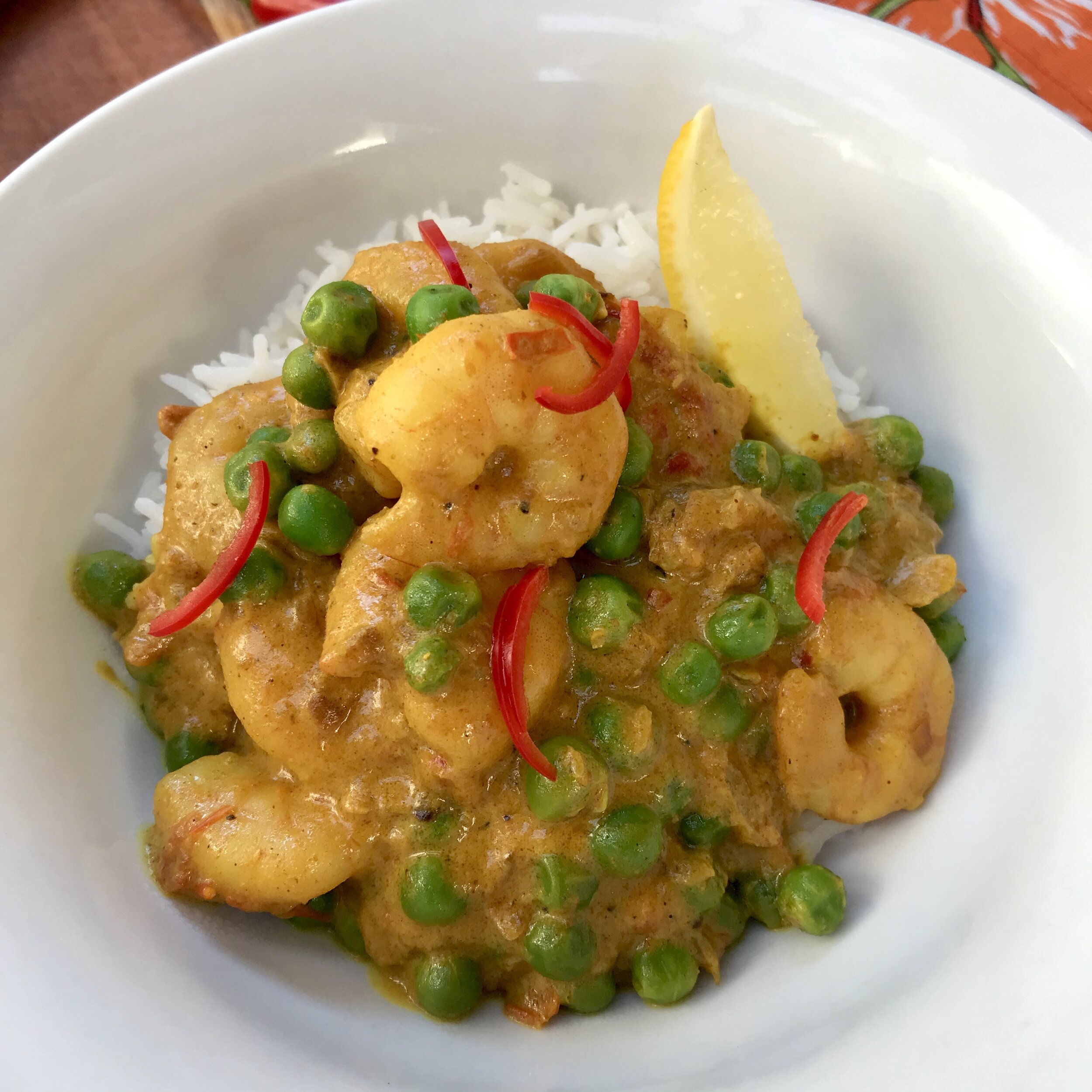 Prawn, Pea &amp; Coconut Curry