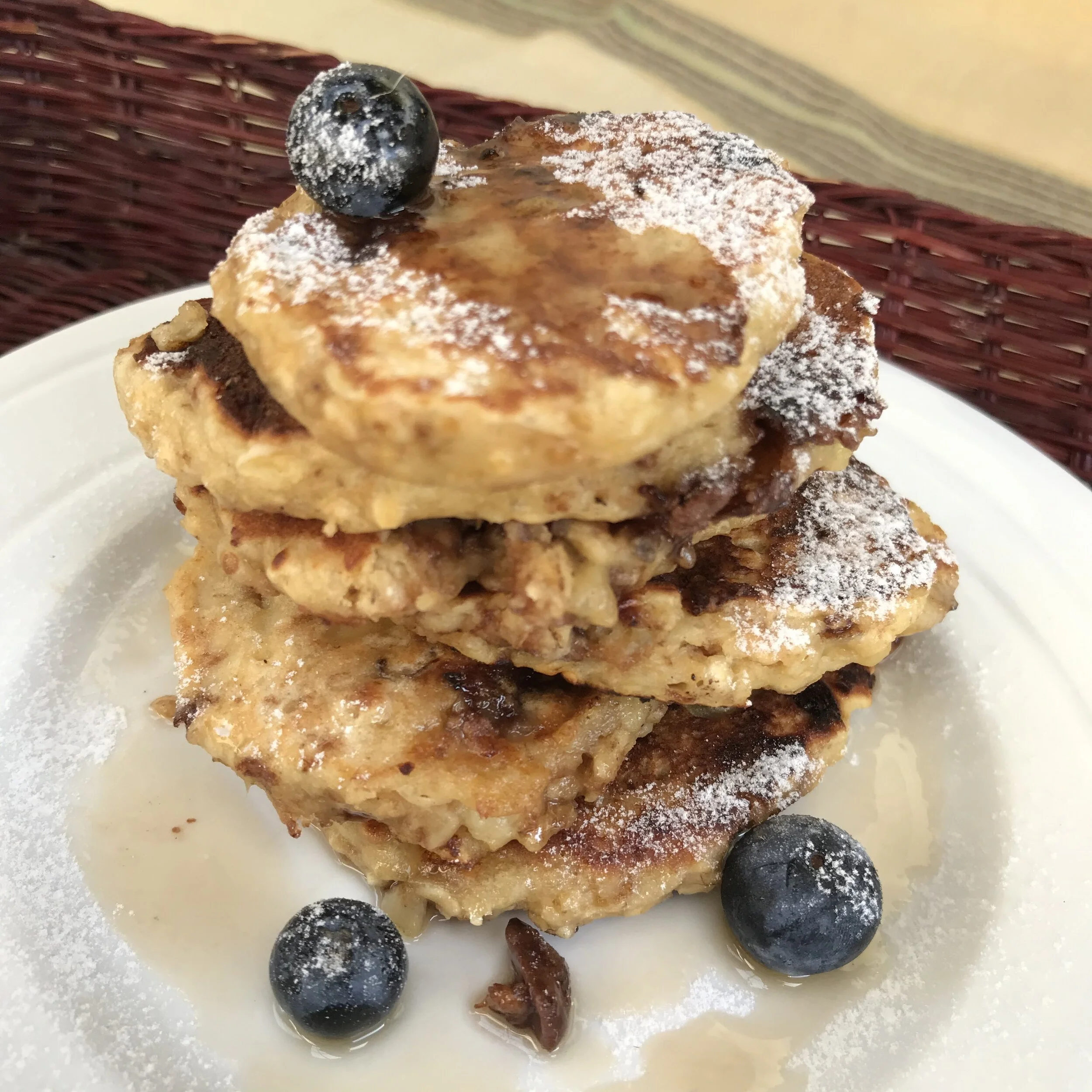 Auntie Rony’s Banana, Oats &amp; Choc Chip Pancakes