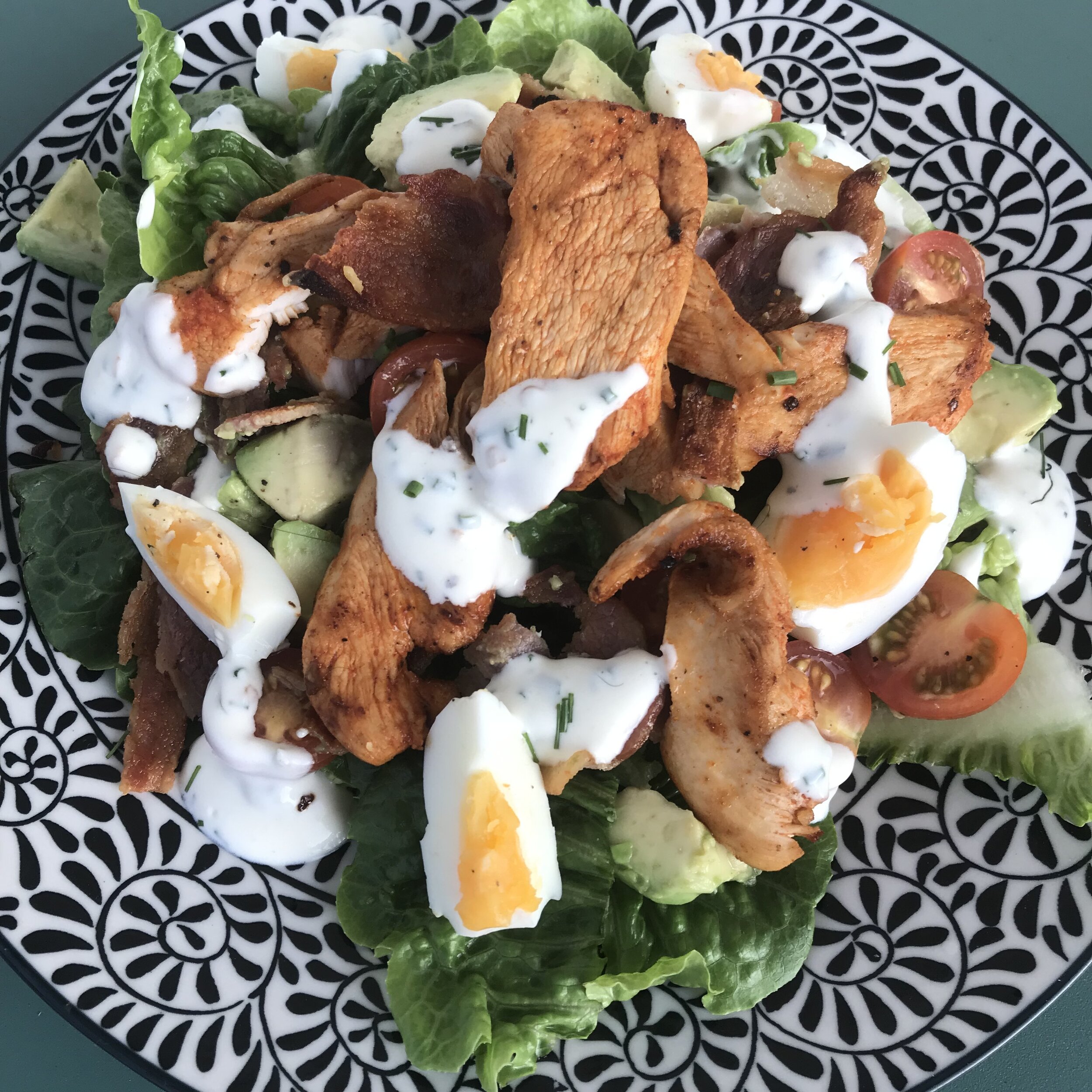 Cajun Chicken Salad w/ Jalapeno &amp; Chive Yoghurt Dressing