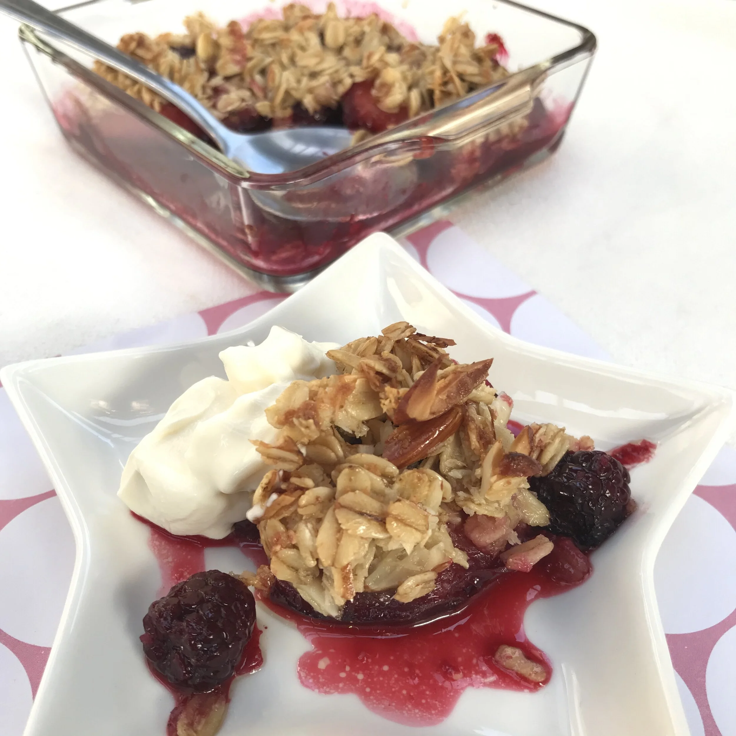 Serve  Baked Plums  with a dollop of Greek Yoghurt