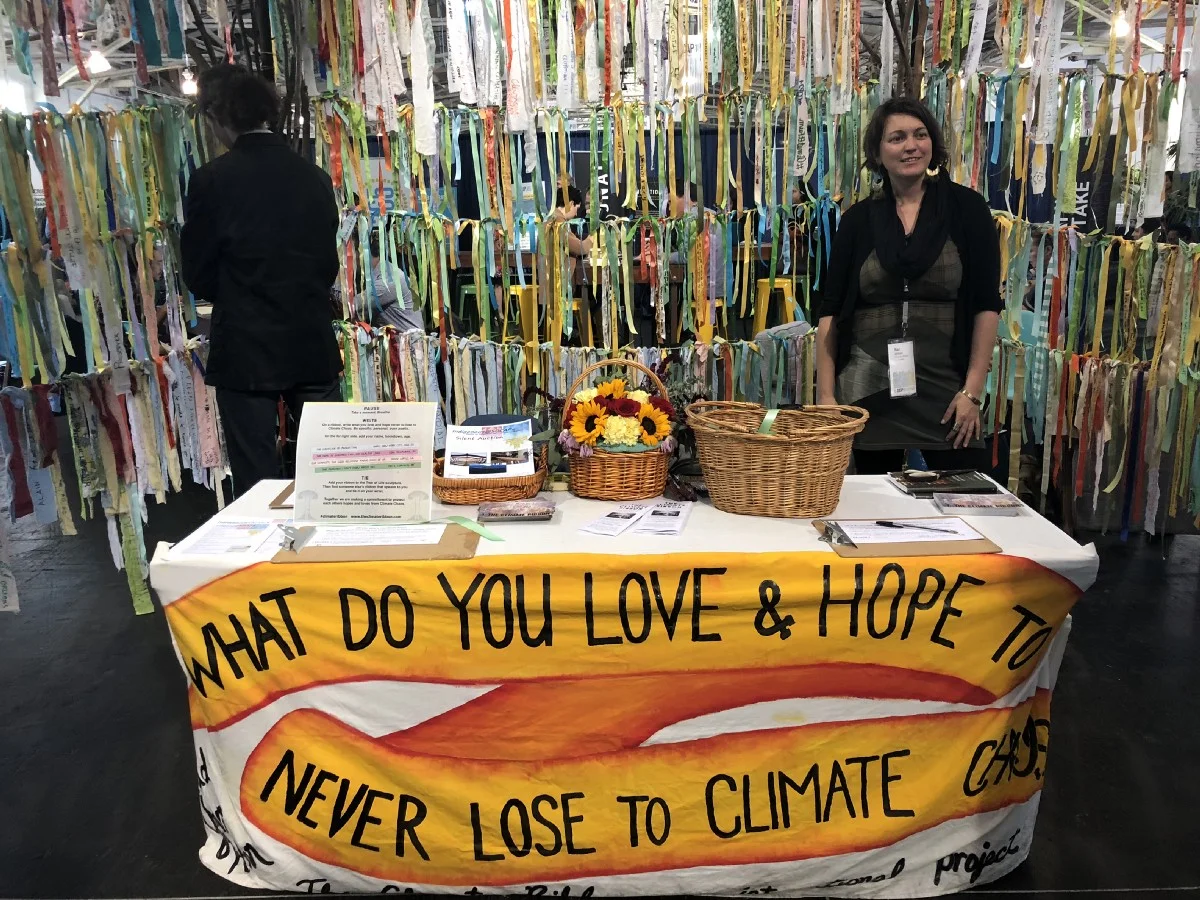 SOCAP 18, Rae Abileah and the Climate Ribbon booth — what do you love and hope to never lose to climate change?