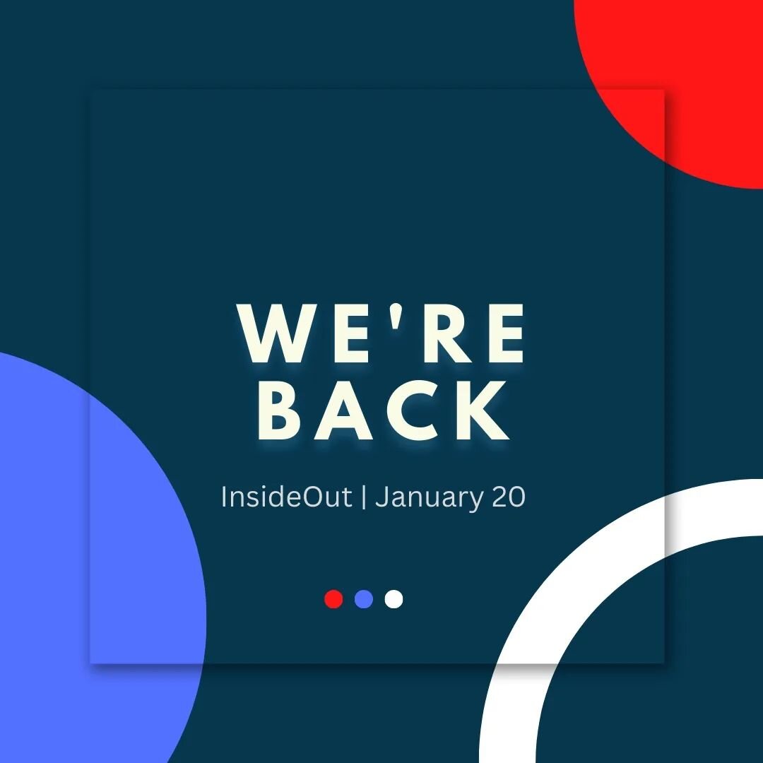 Hey fam 👋🏼 InsideOut is back NEXT WEEK! Can't wait to start this new year off right
