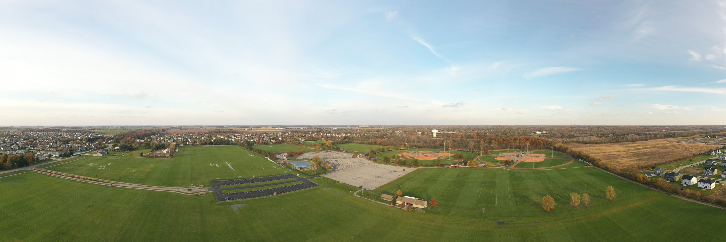 arial view of Sylvania, Ohio 