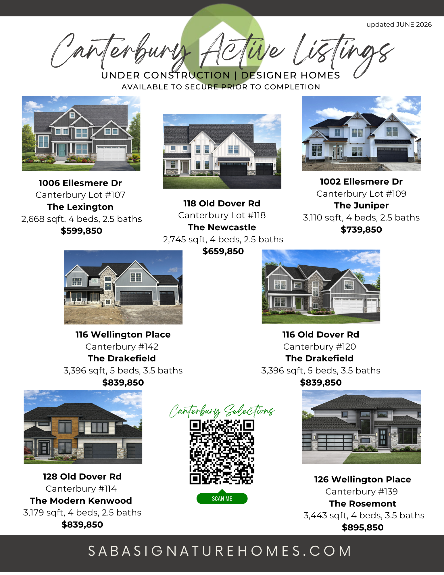 New luxury homes for sale in Perrysburg Ohio by Saba