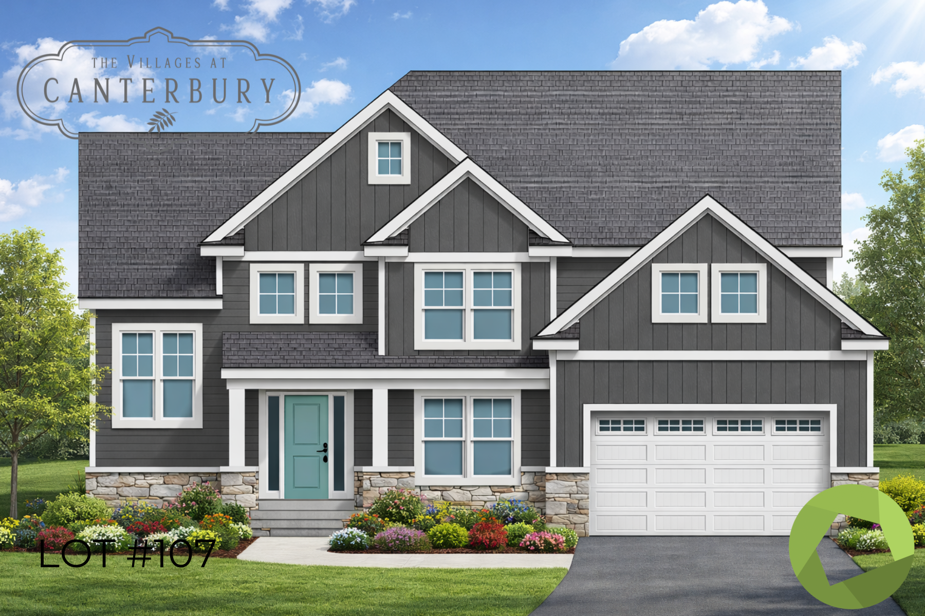 front elevation of luxury new build in Villages at Canterbury
