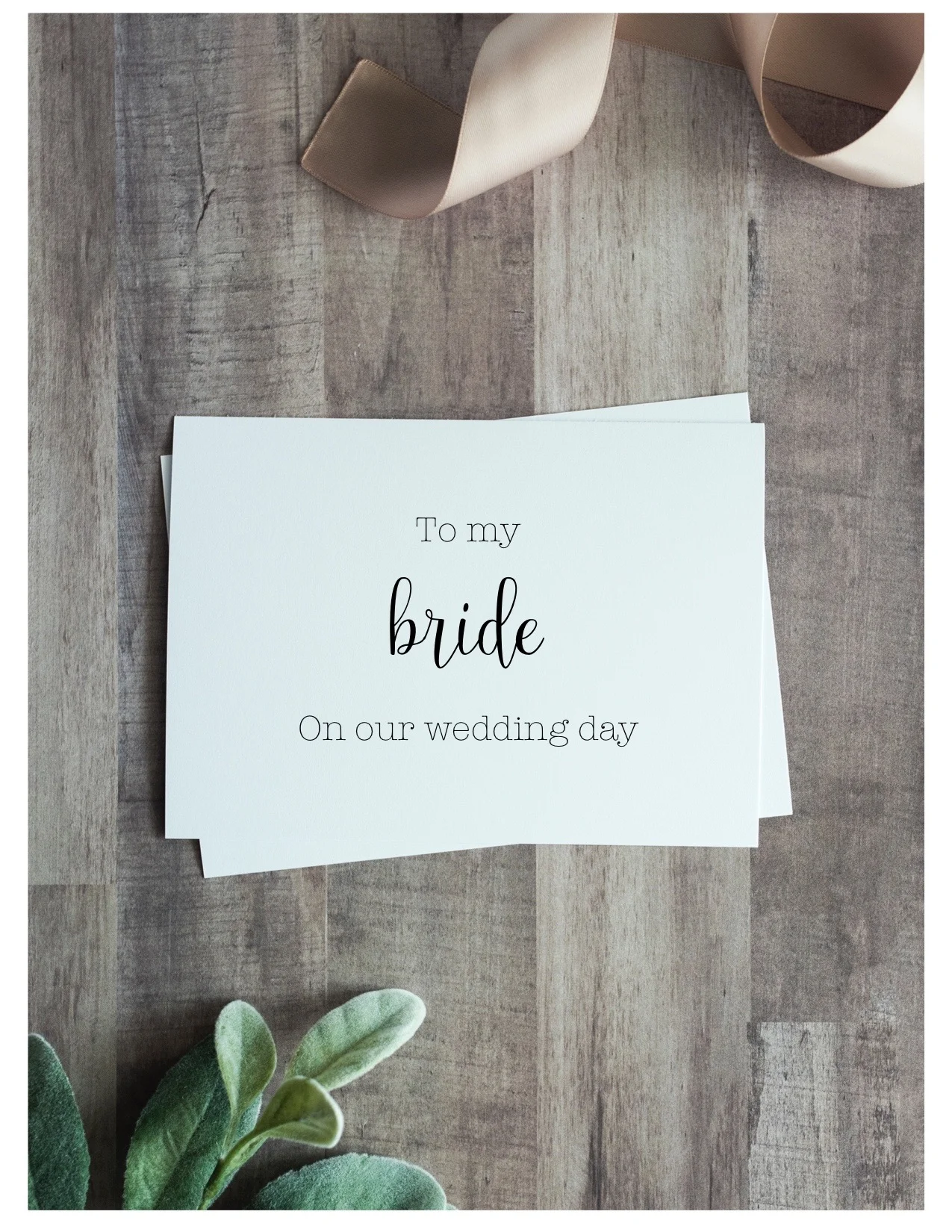 To my Bride