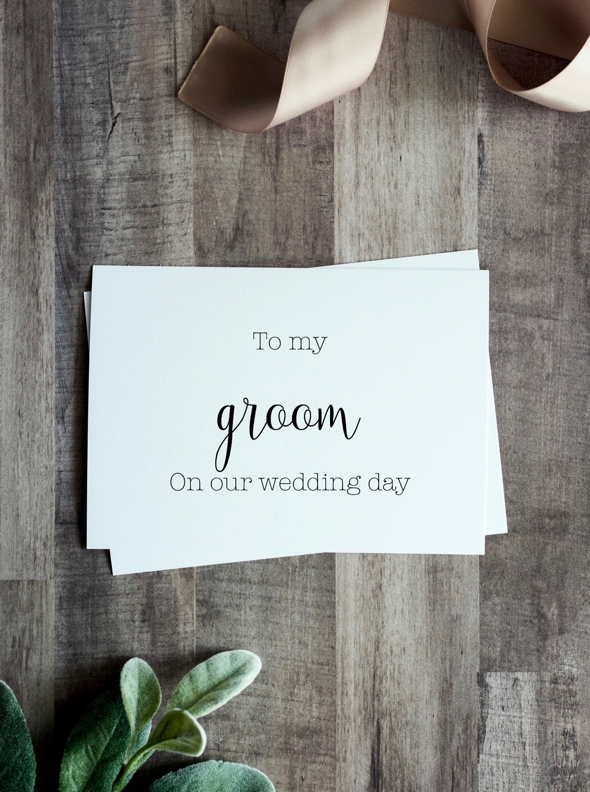 To my Groom