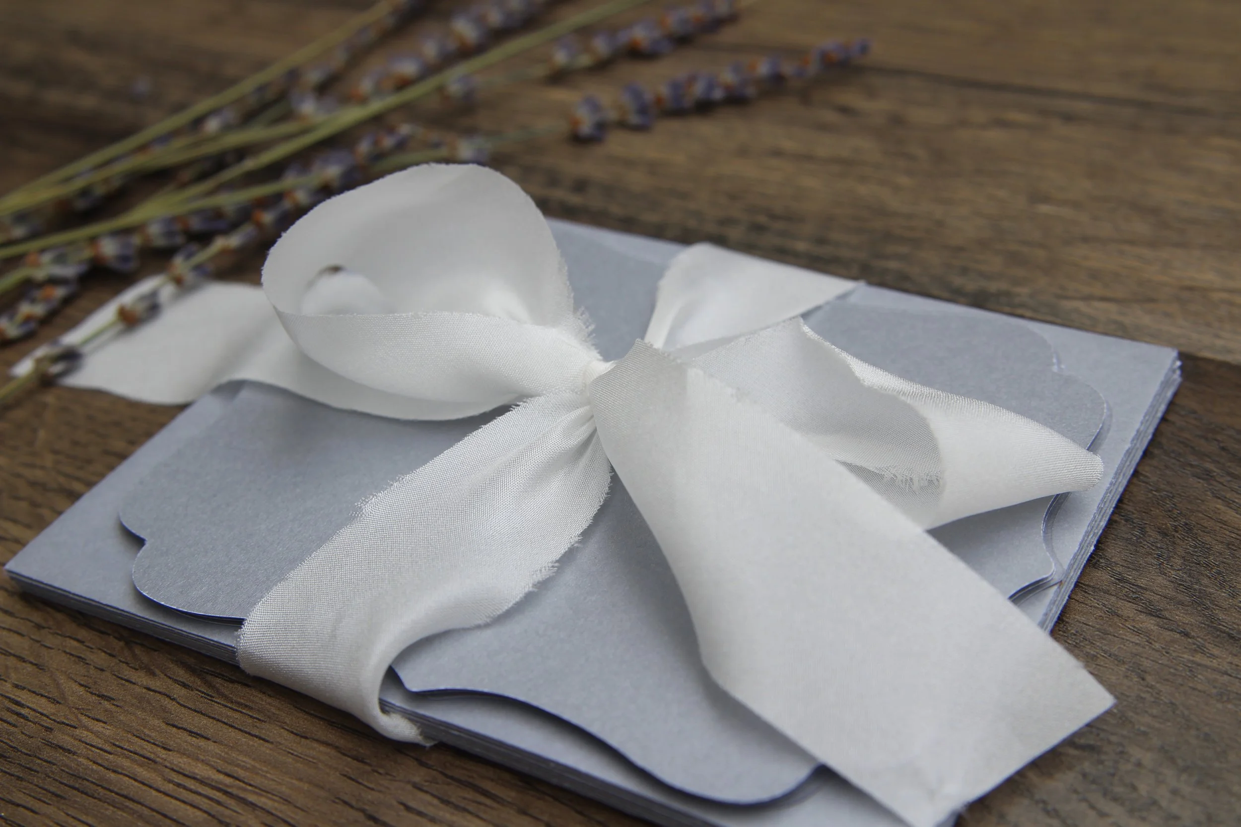 Silver Lined Stationery Set
