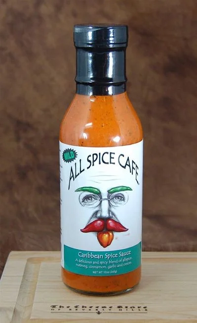 bottle of all spice cafe cayenne habanero sauce