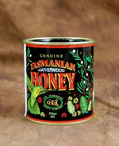 container with the tasleather honey